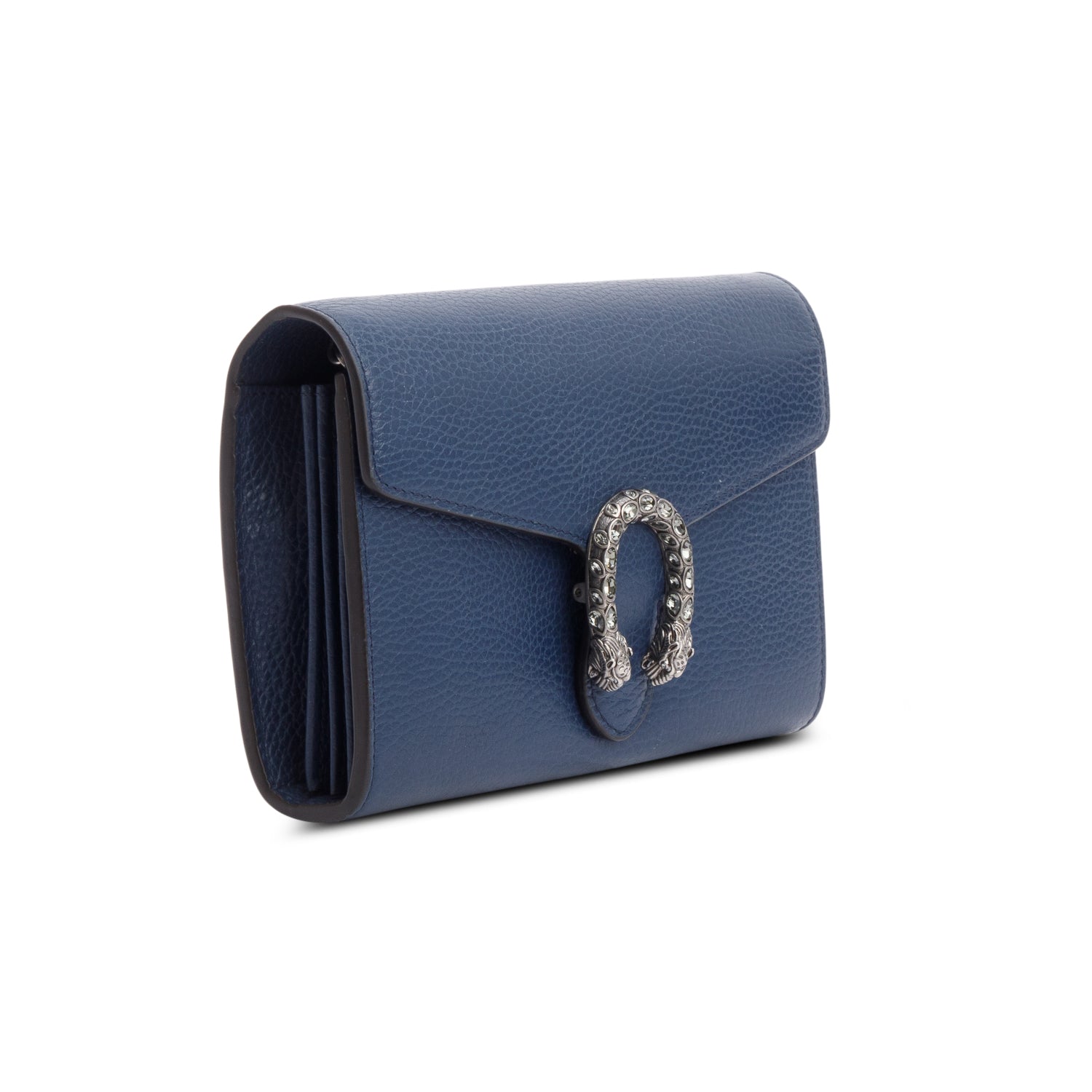 Gucci Navy Leather Dionysus Wallet on Chain w/ Box