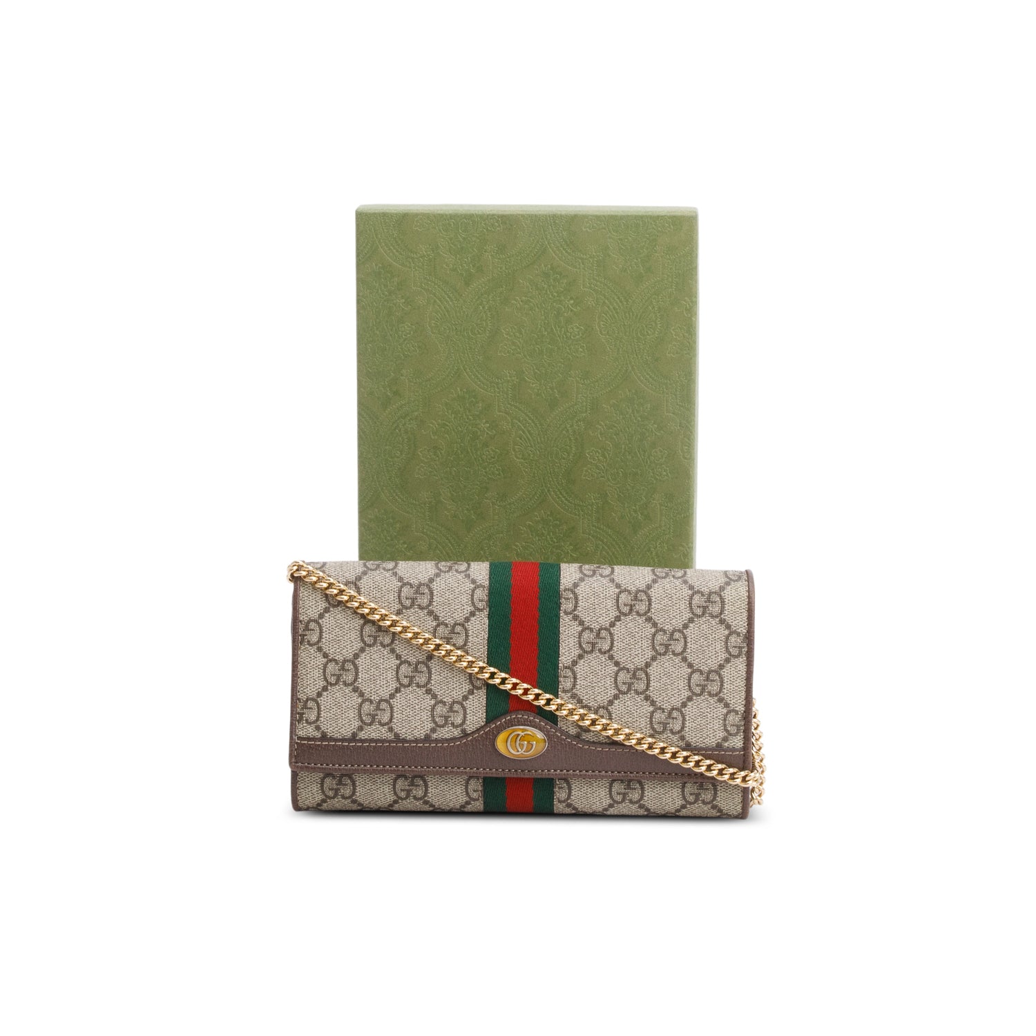 Gucci GG Supreme Ophidia Wallet on Chain w/ Box