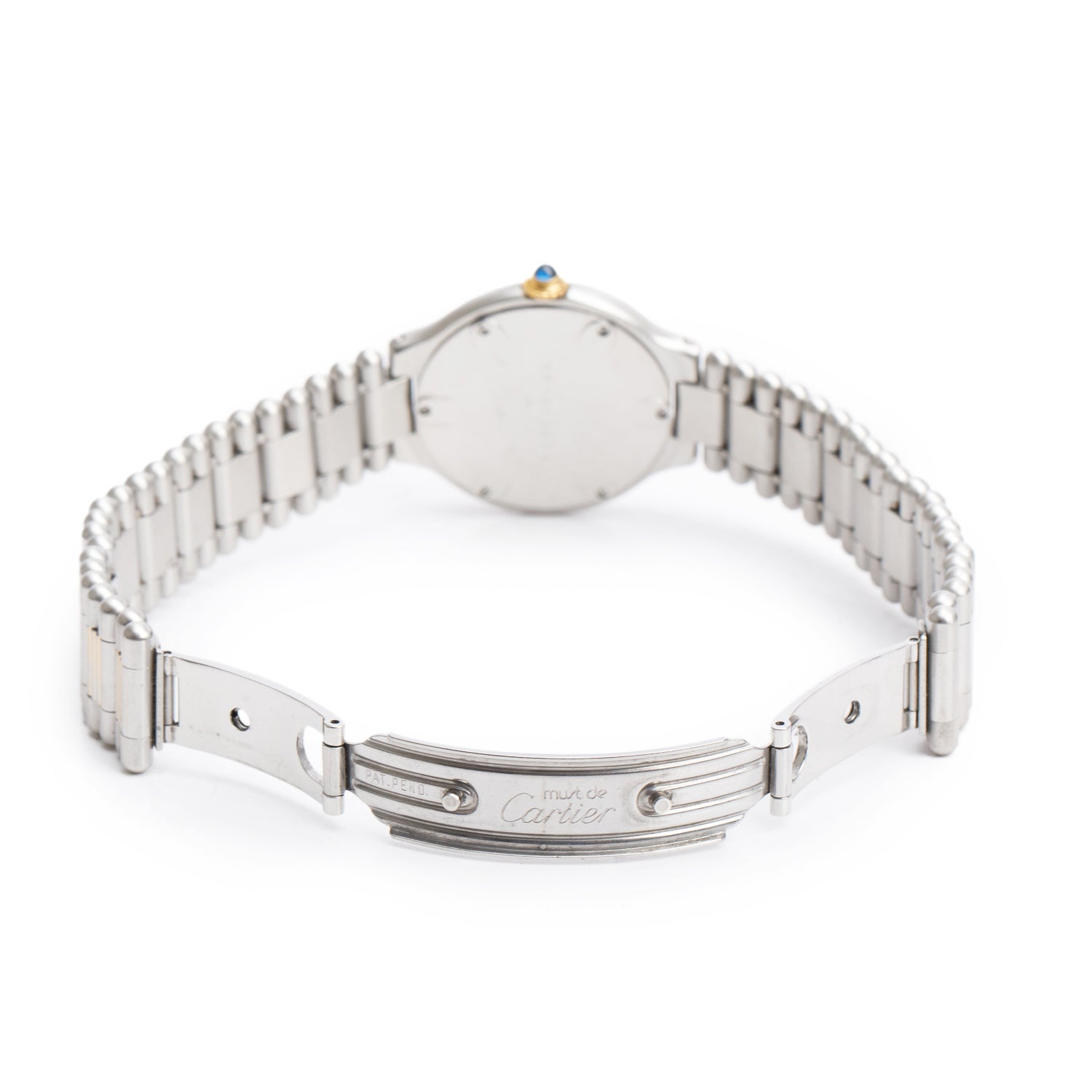 Cartier Stainless Steel & 18k Yellow Gold Plated Must de Cartier 21 28 MM Watch 9010 w/ Case & Papers