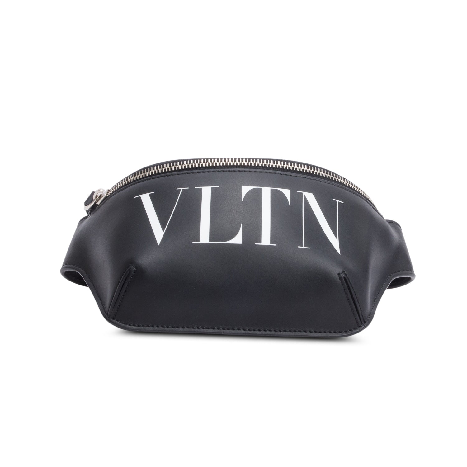 Valentino Black Leather VLTN Belt Bag
