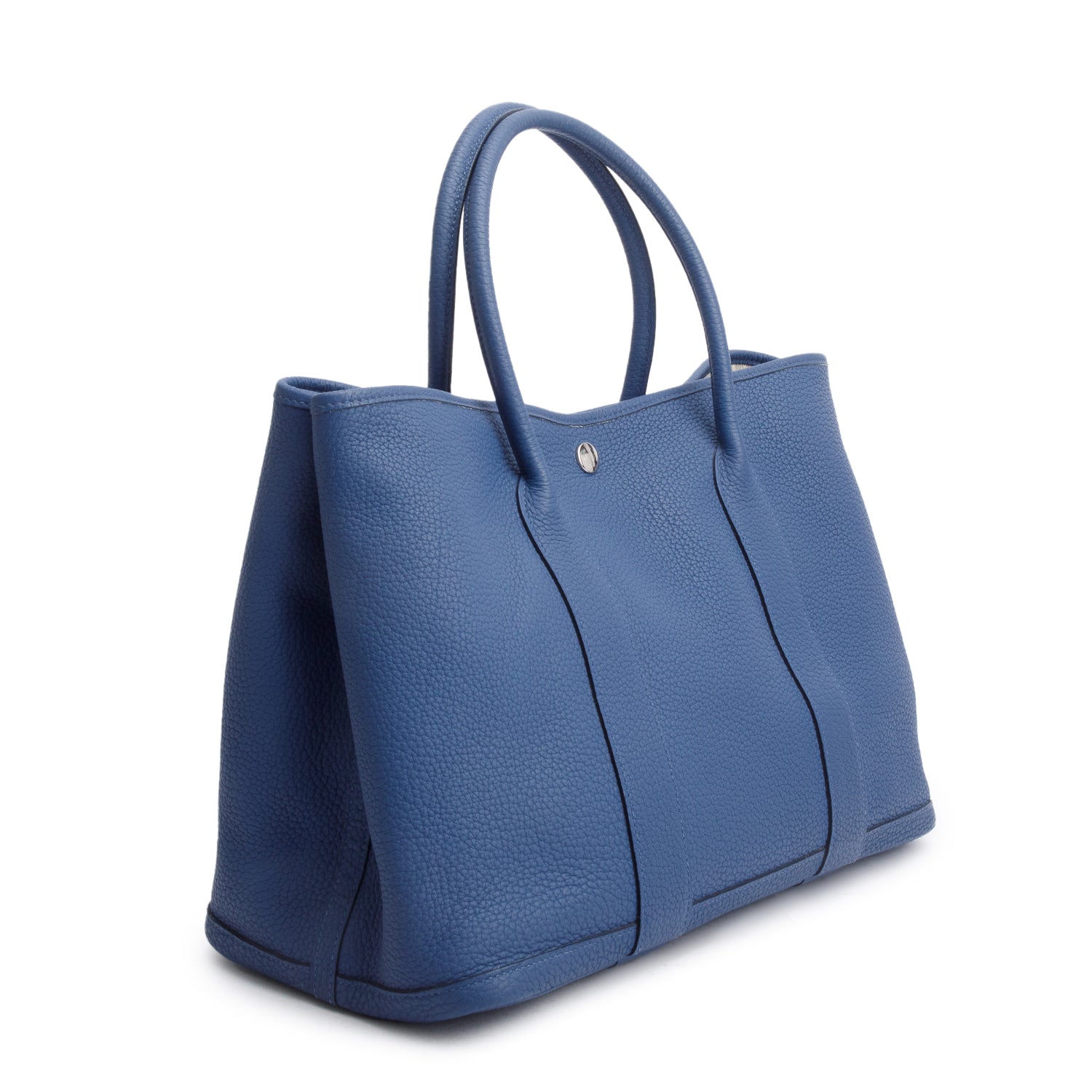 Hermes Bleu Agate Negonda Leather Garden Party 36 w/ Box