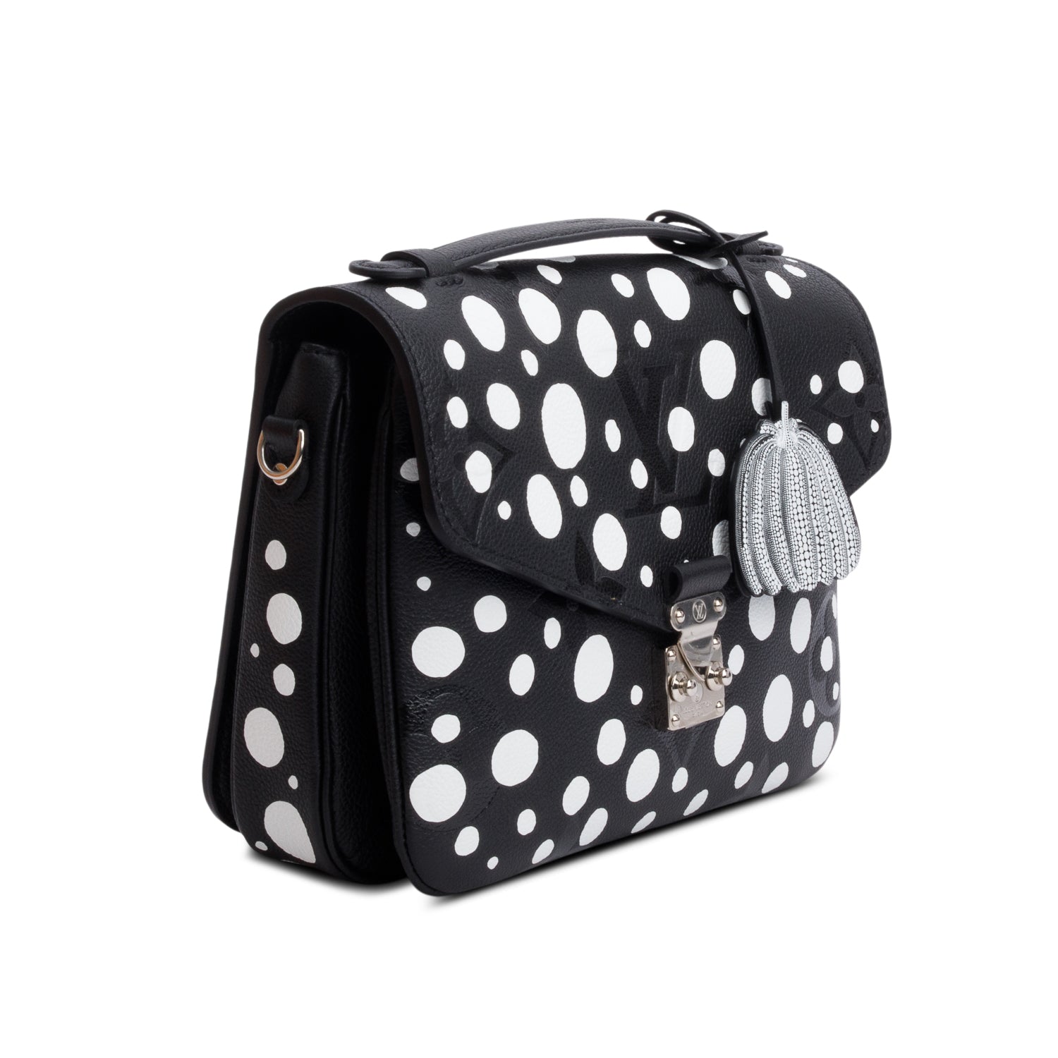 Louis Vuitton x Yayoi Kusama 2023 Black Infinity Dots Monogram Empreinte Leather Pochette Metis w/ Box