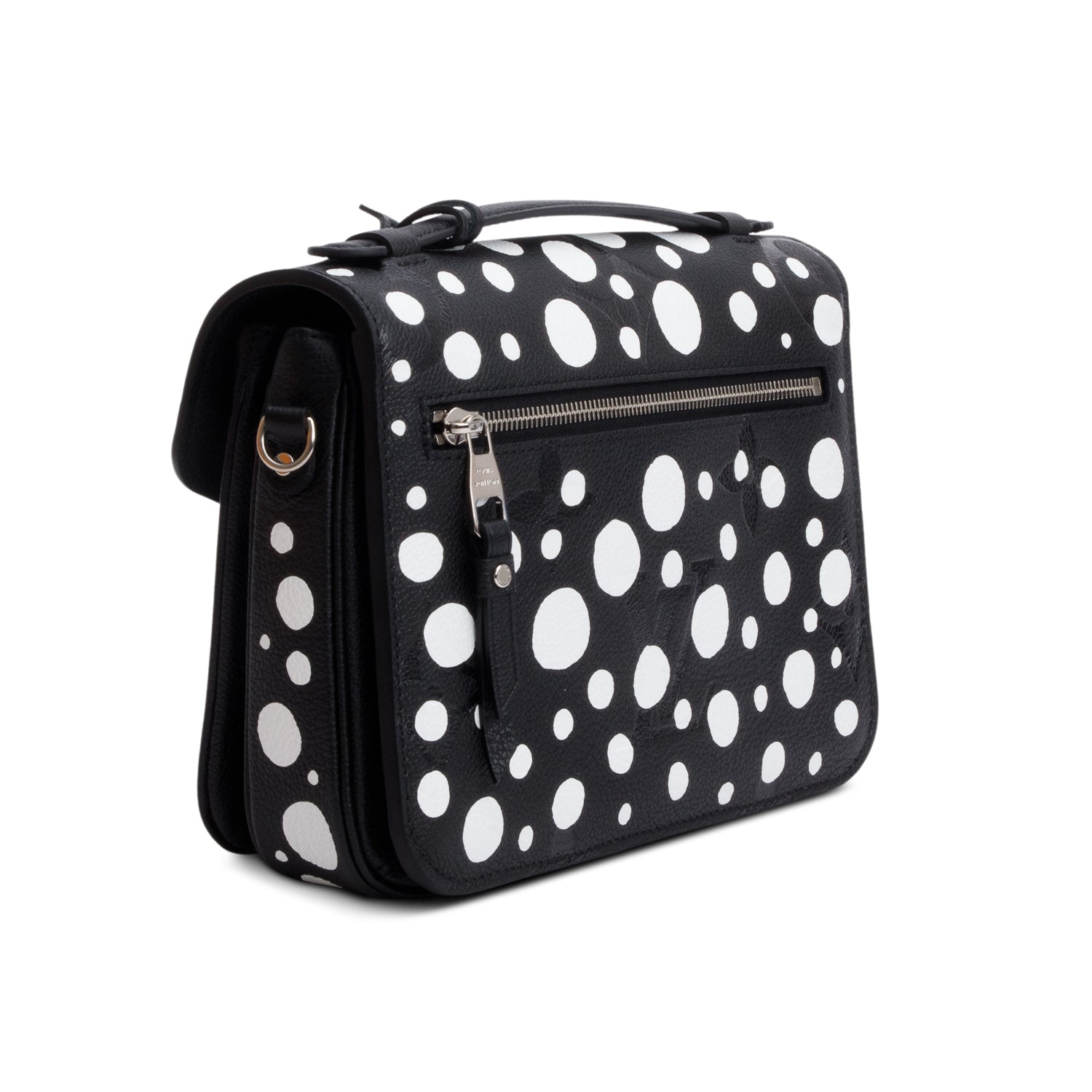 Louis Vuitton x Yayoi Kusama 2023 Black Infinity Dots Monogram Empreinte Leather Pochette Metis w/ Box