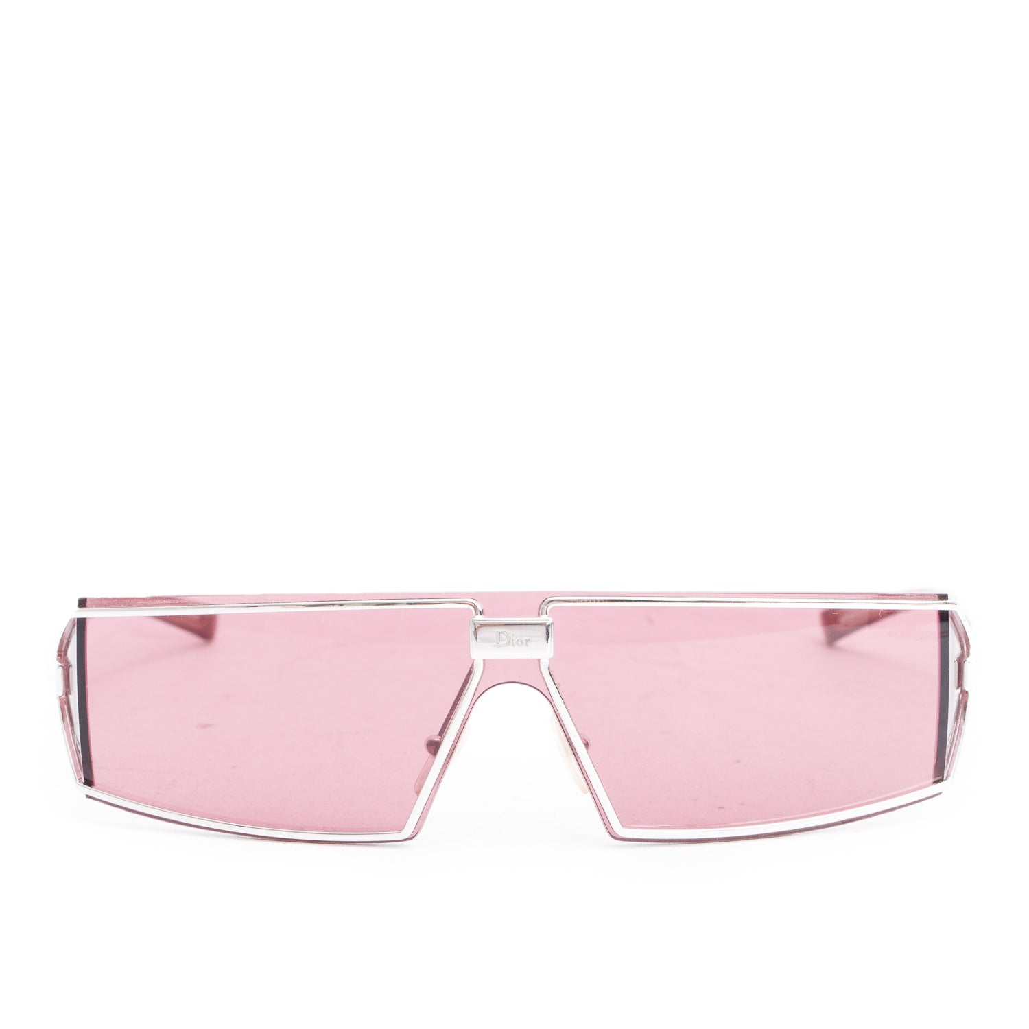 Christian Dior Pink Acetate Troika/SML Shield Sunglasses w/ Case