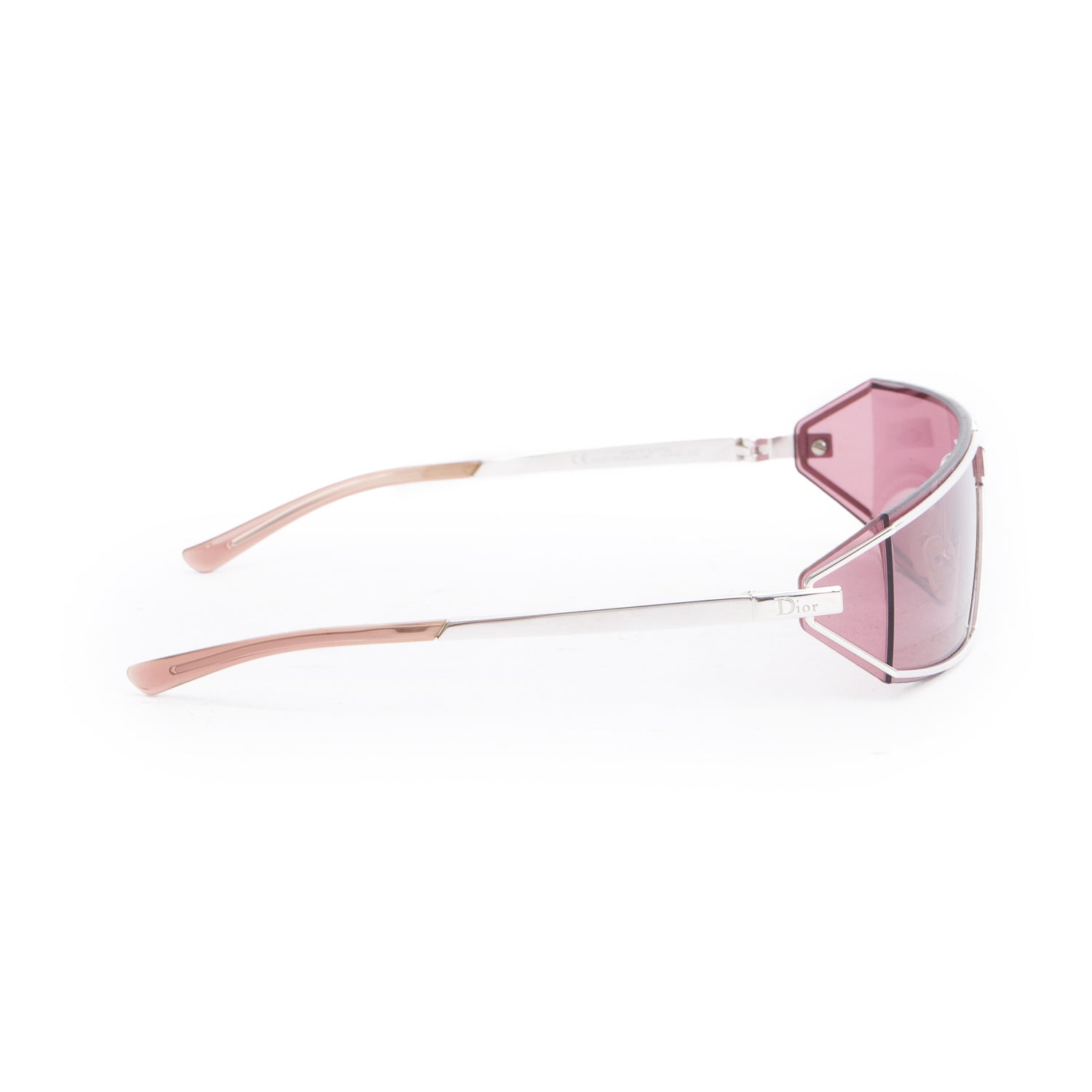 Christian Dior Pink Acetate Troika/SML Shield Sunglasses w/ Case