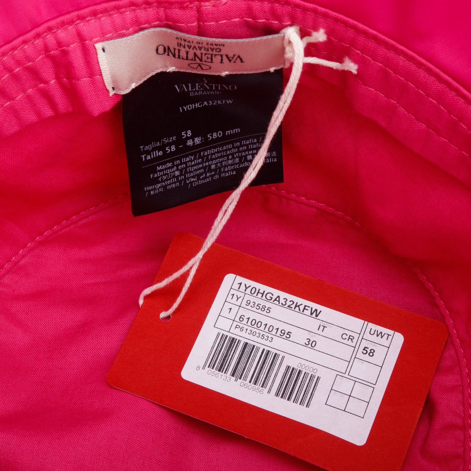 Valentino Pink Nylon Vlogo Signature Bucket Hat