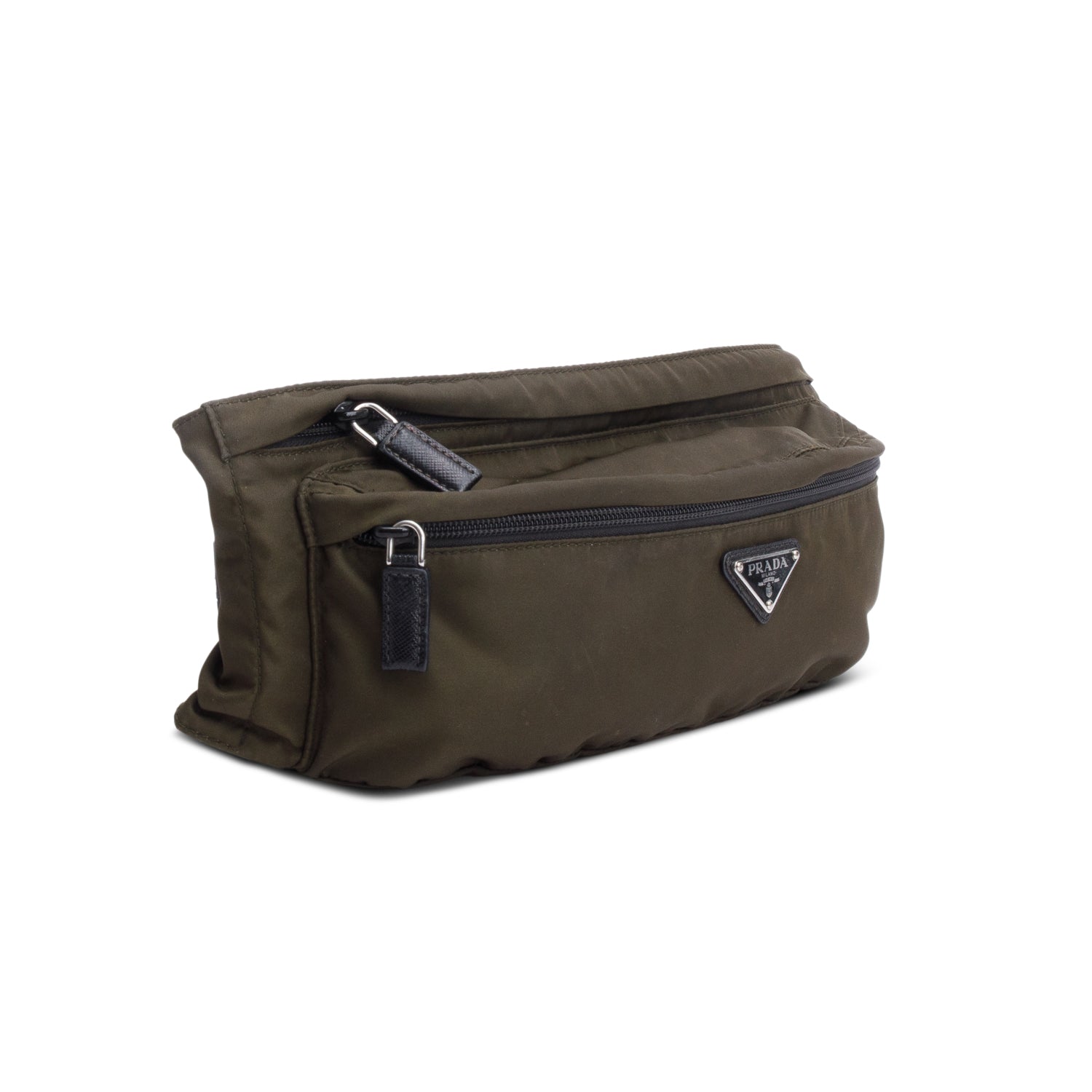 Prada Khaki Tessuto Nylon Montagna Belt Bag w/ Authenticity Card