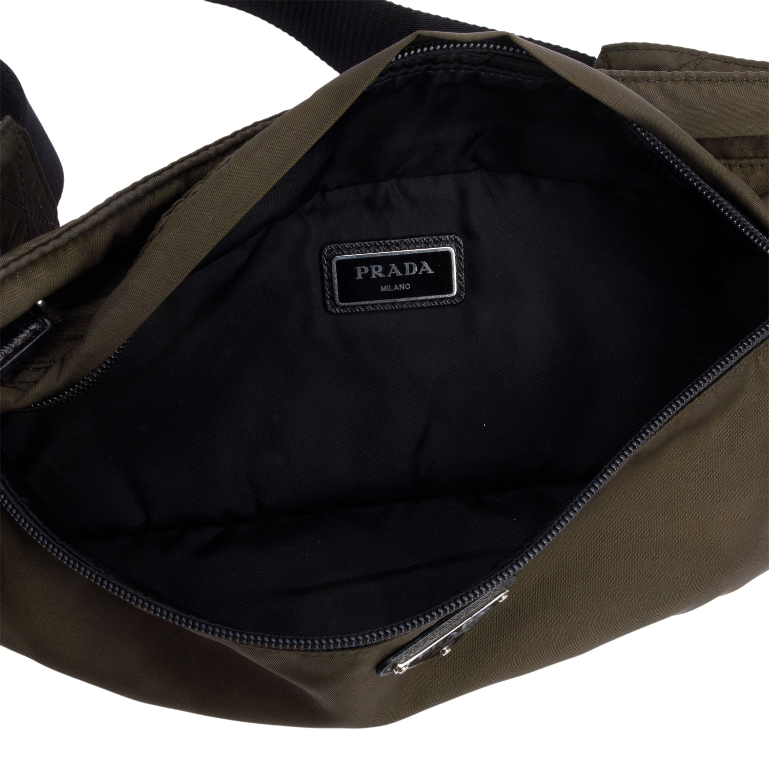 Prada Khaki Tessuto Nylon Montagna Belt Bag w/ Authenticity Card