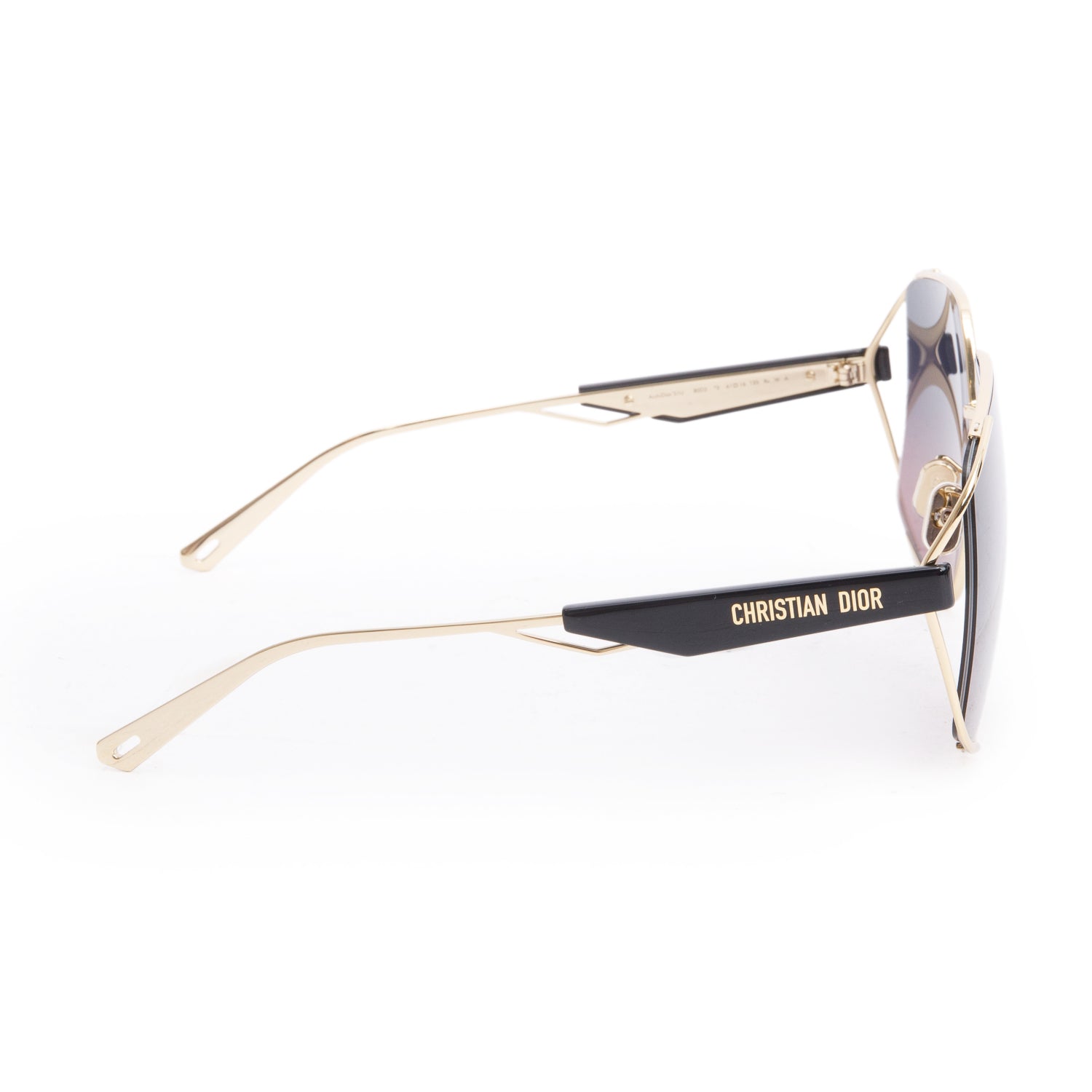 Christian Dior Black Acetate Gold Tone Metal ArchiDior S1U Square Sunglasses w/ Box & Case
