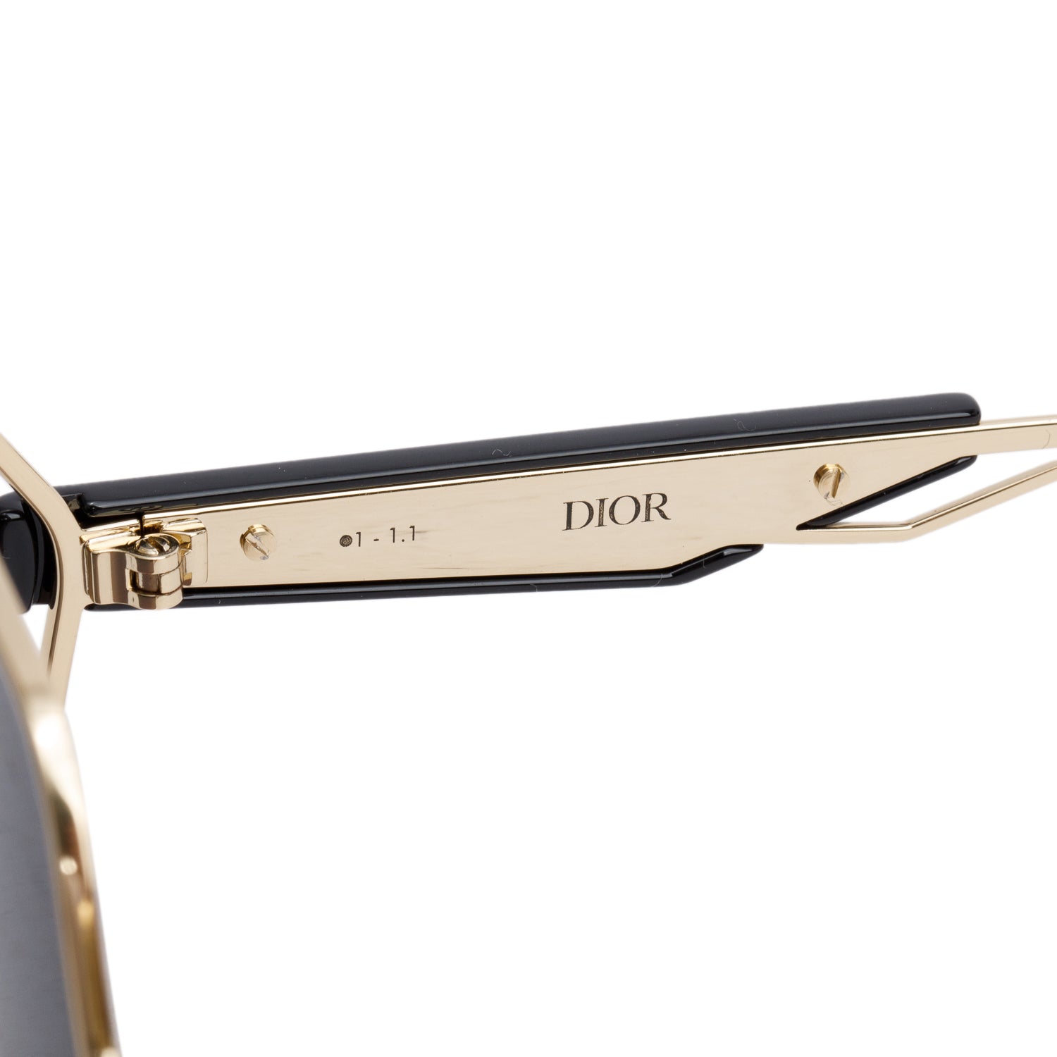 Christian Dior Black Acetate Gold Tone Metal ArchiDior S1U Square Sunglasses w/ Box & Case