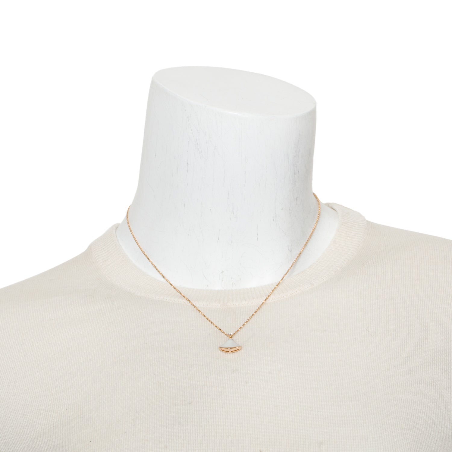 BVLGARI 18k Rose Gold Mother of Pearl & Diamond Diva's Dream Pendant Necklace w/ Box & Certificate