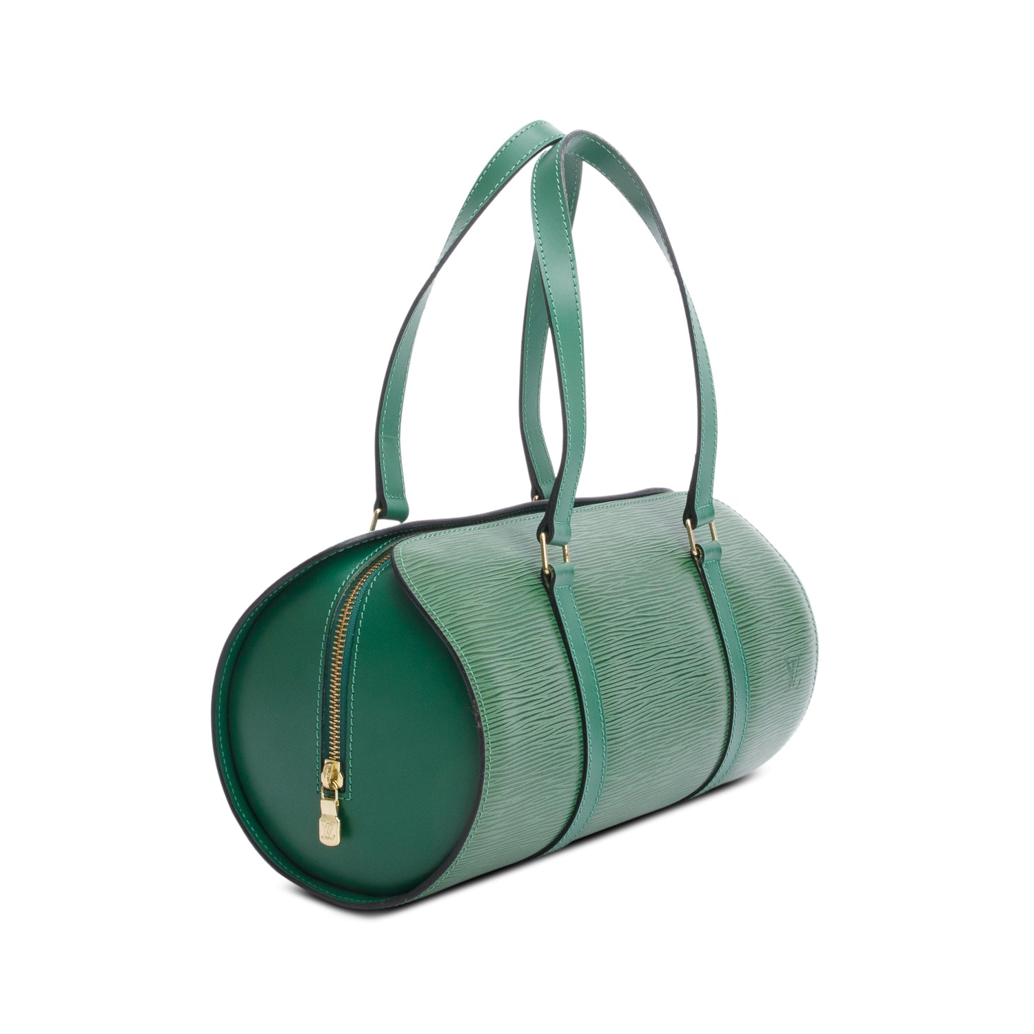Louis Vuitton Green Epi Leather Soufflot Bag w/ Pochette