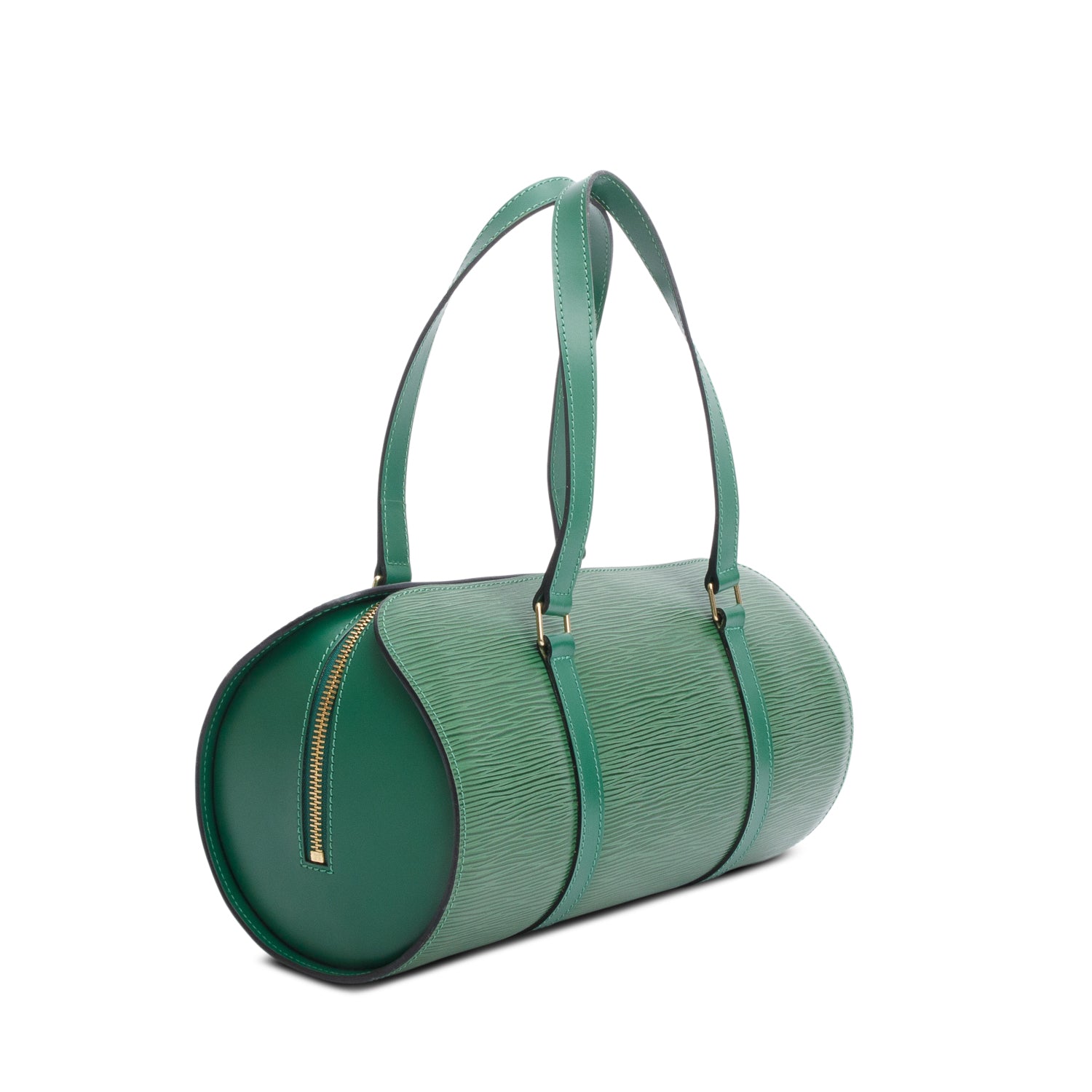 Louis Vuitton Green Epi Leather Soufflot Bag w/ Pochette