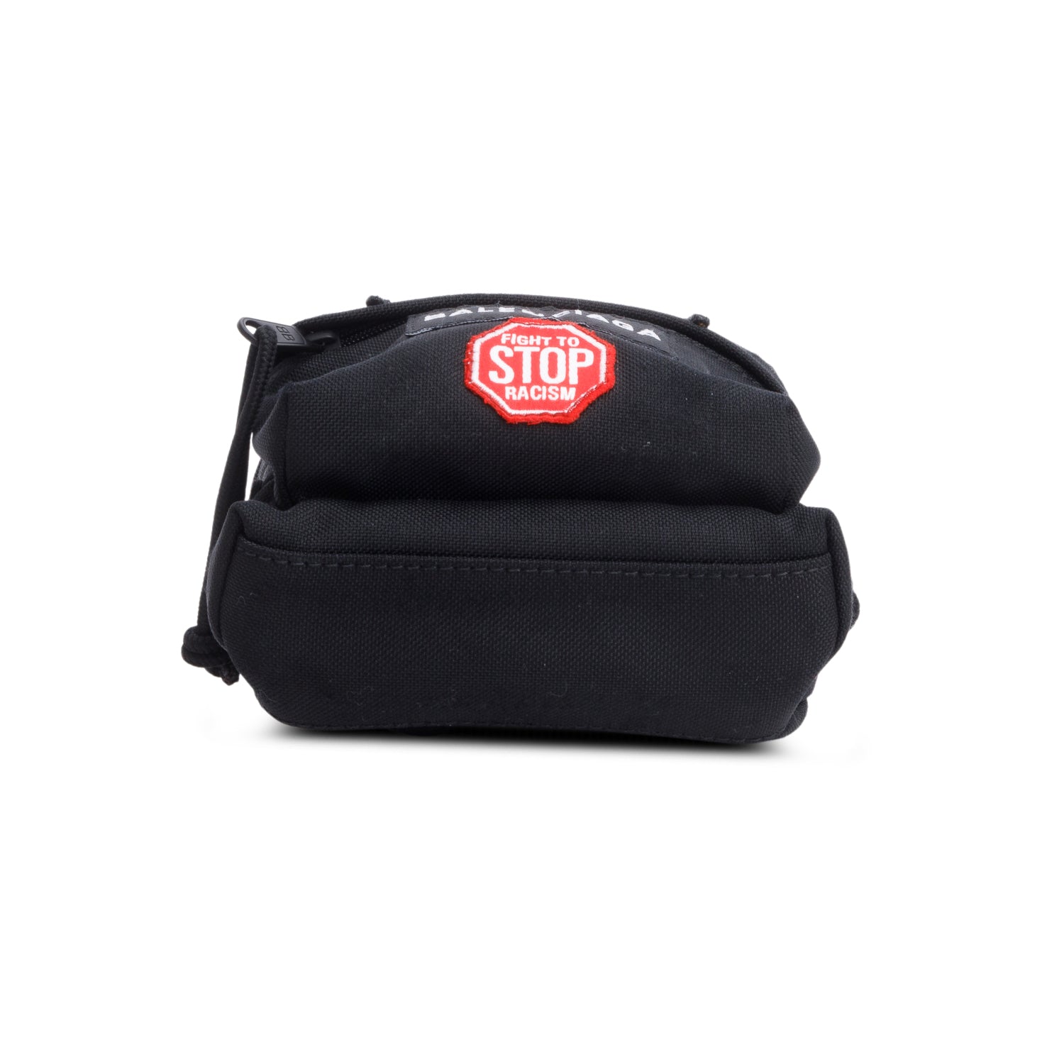 Balenciaga Black Recycled Canvas Mini Explorer Crossbody Backpack