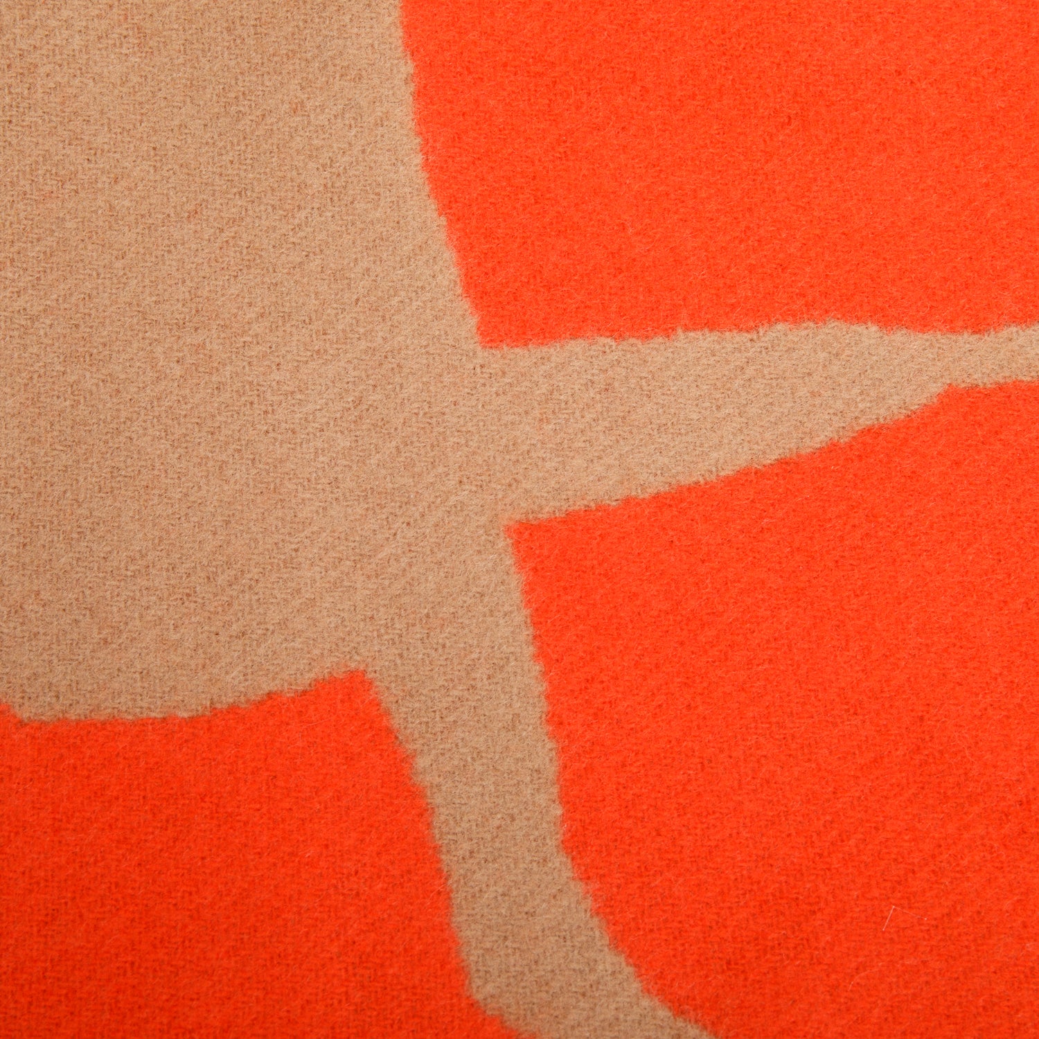 Hermes Camel/Vermillon Cashmere Scarf w/ Box