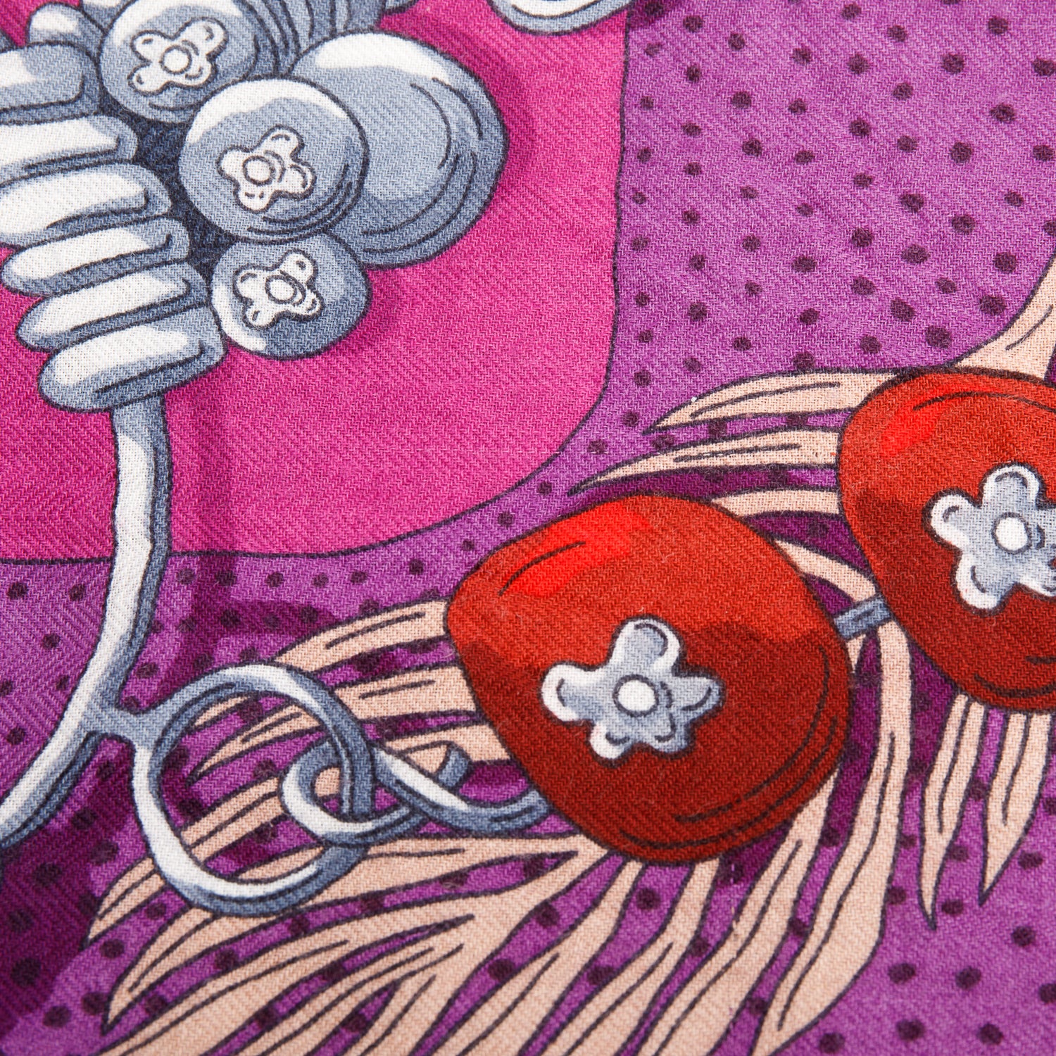 Hermes Purple/Multicolor 'Zenobie, Raine De Palmyre' Cashmere Silk Shawl 140 w/ Box