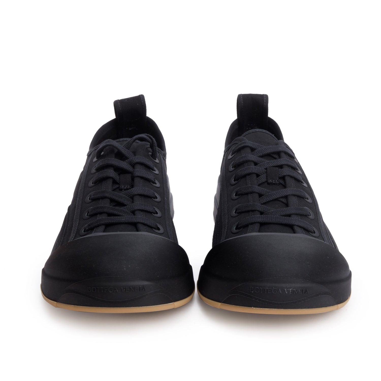 Bottega Veneta Black Canvas Vulcan Sneakers, Men's Size 44 w/ Box