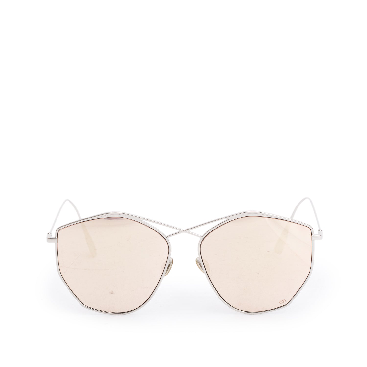 Christian Dior Silver-Tone Metal Frame DiorStellaire 4  Sunglasses w/ Box, Case & AuthenticityCard