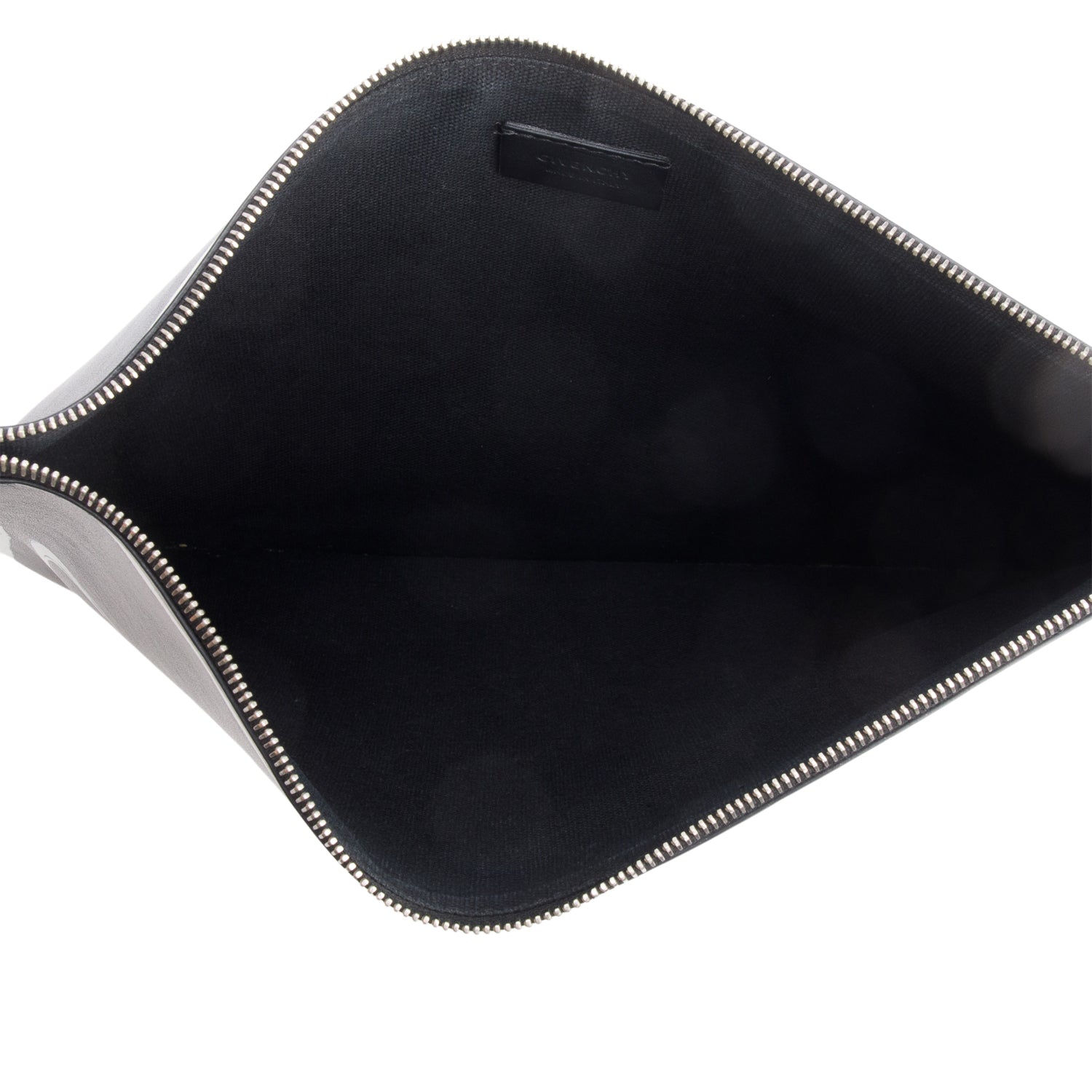Givenchy Black Smooth Calfskin Graffiti Paint Logo Pouch