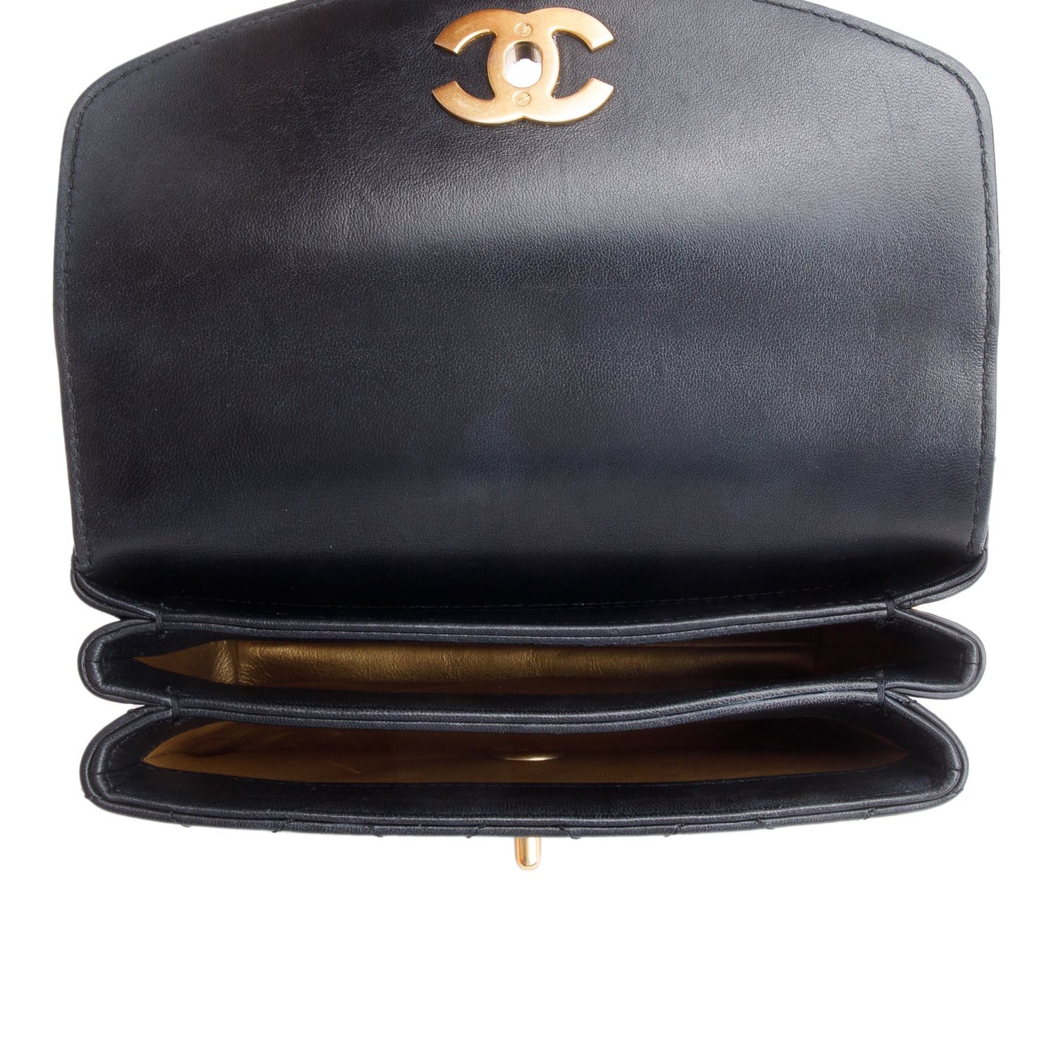 Chanel Black Quilted Lambskin Small Trendy Spirit Flap Handle Bag w/ Box & Authenticity Card