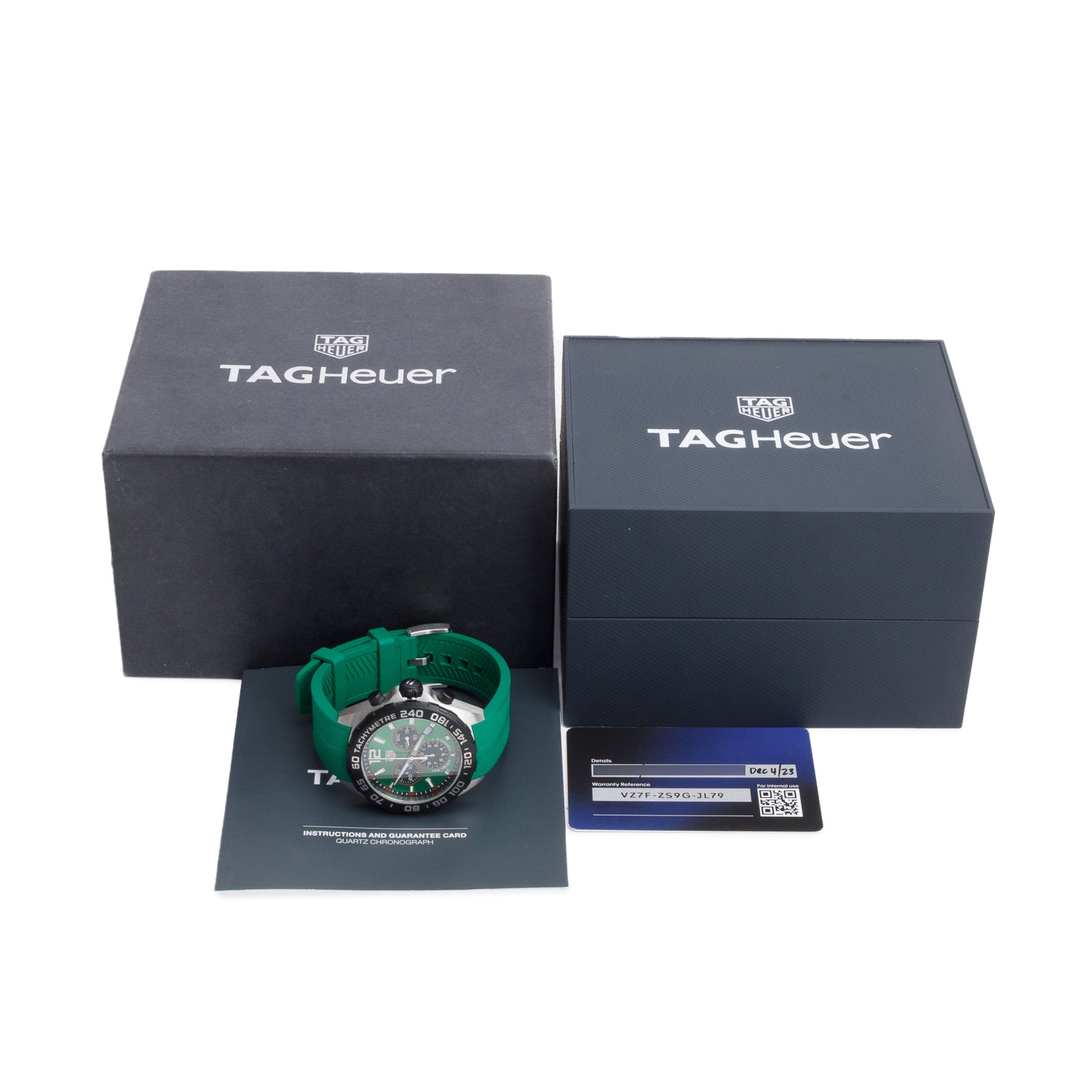 Tag Heuer 2023 Stainless Steel Formula 1 43 MM Chronograph Quartz Watch Green Dial CAZ101AP w/ Box & Papers