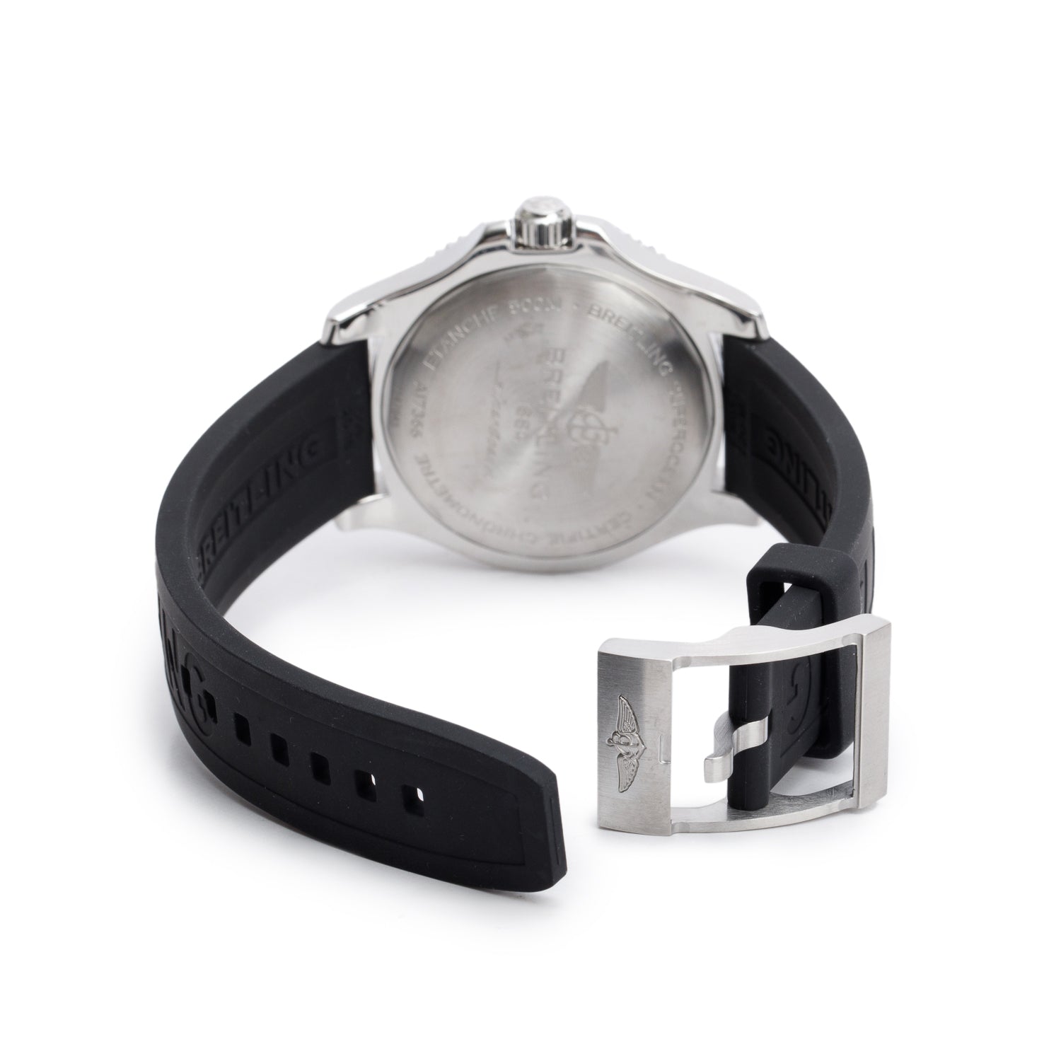 Breitling Stainless Steel Superocean 42 MM Automatic Watch Black Dial A17366 w/ Box & Papers