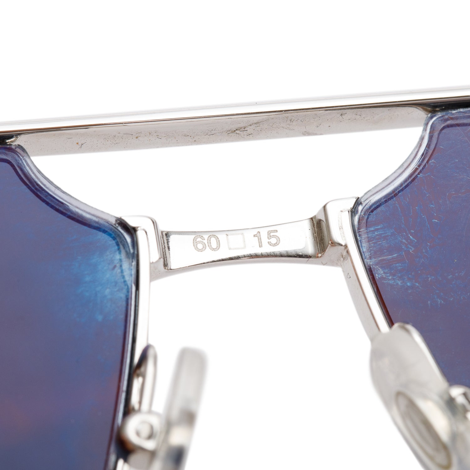 Cartier CT0385S  Two-Tone Metal Santos De Navigator Aviator Sunglasses w/ Case