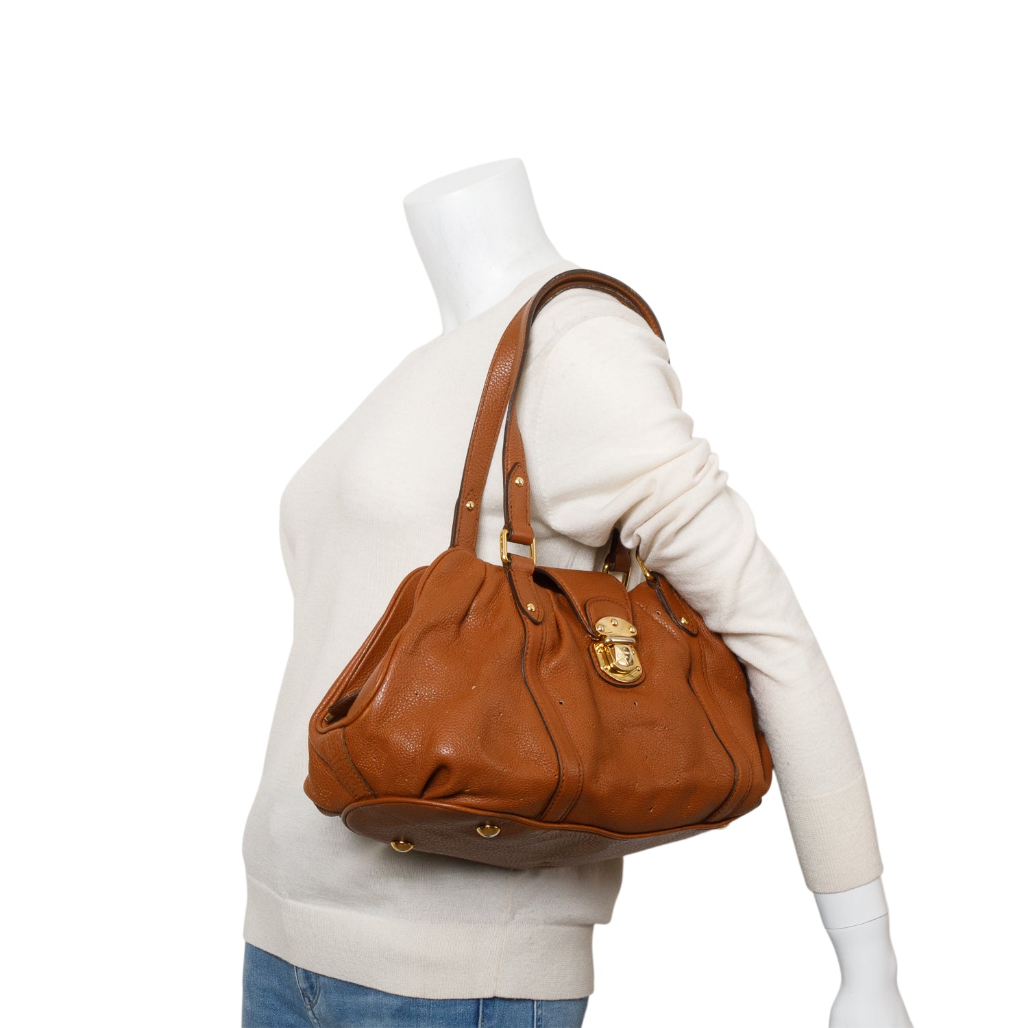 Louis Vuitton Brown Mahina Lunar GM Shoulder Bag