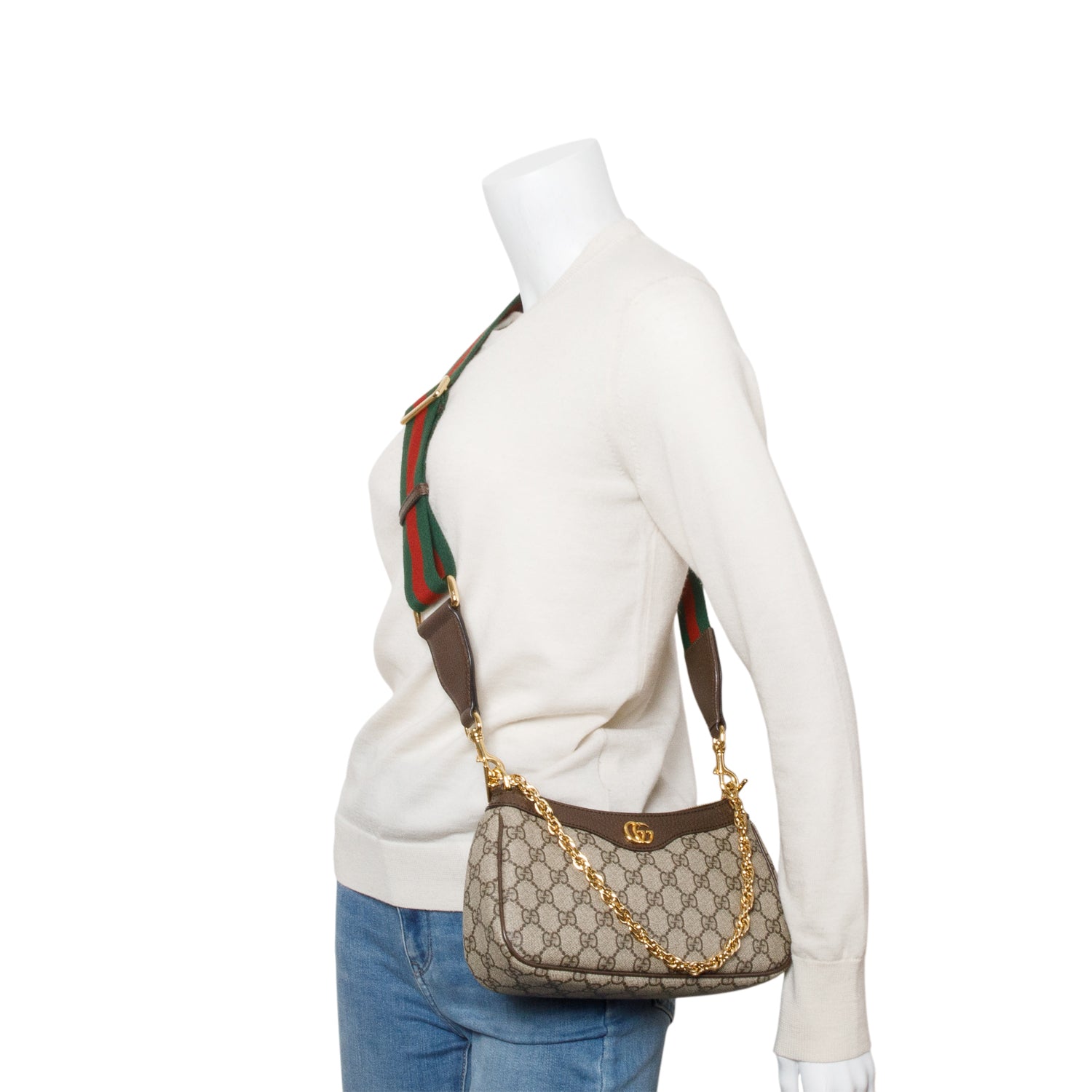 Gucci GG Supreme Ophidia Small Shoulder Bag w/ Straps