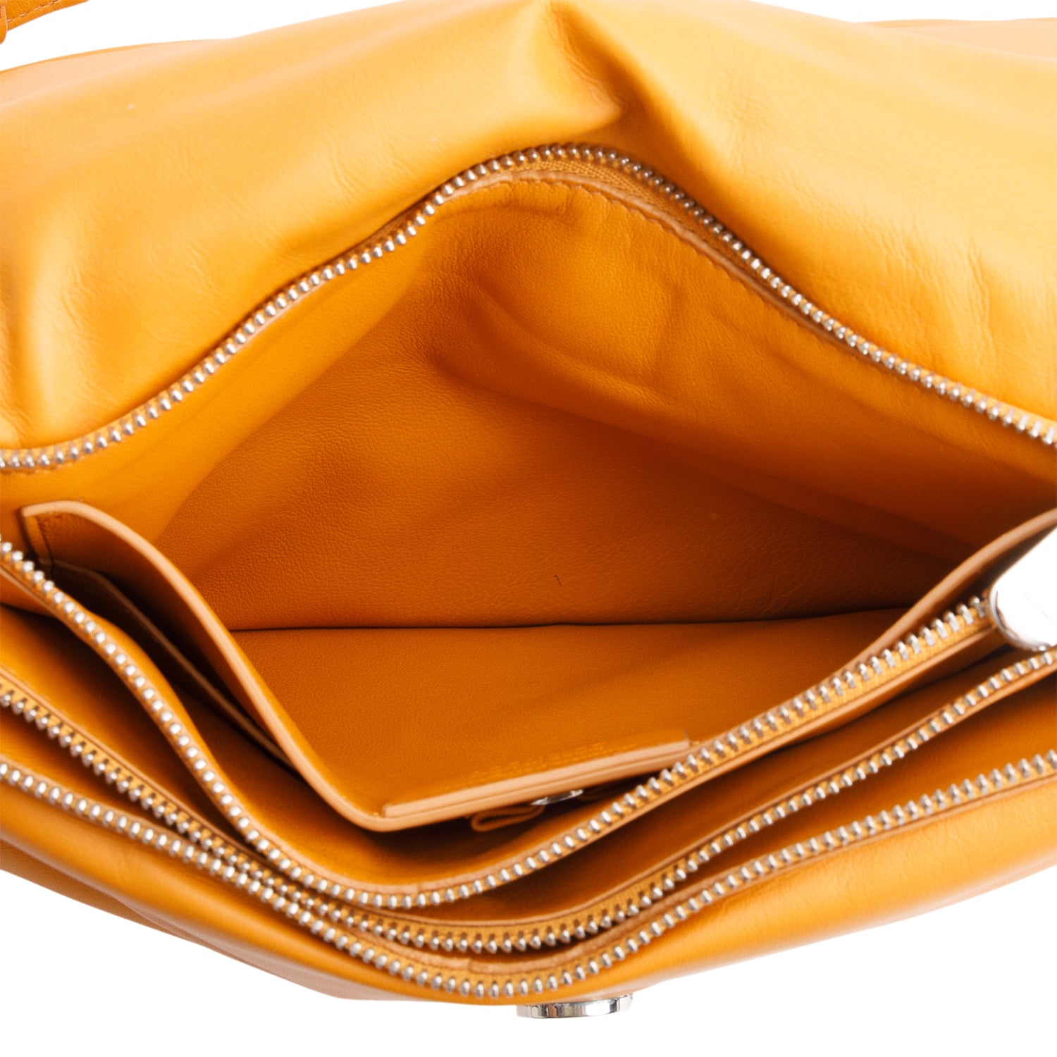 Salvatore Ferragamo Orange Calfskin Medium Viva Bow Shoulder Bag