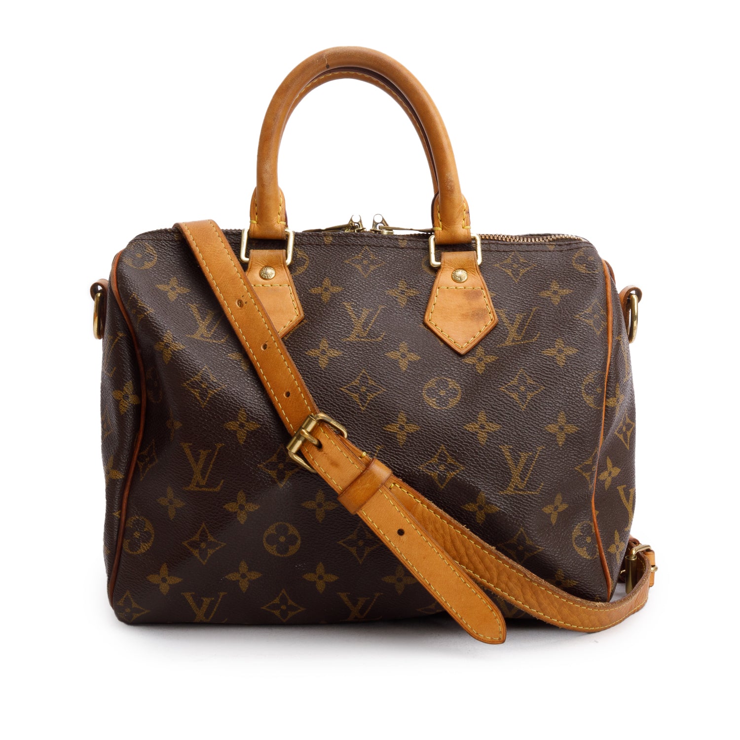 Louis Vuitton Monogram Speedy Bandouliere 25 w/ Strap & Box
