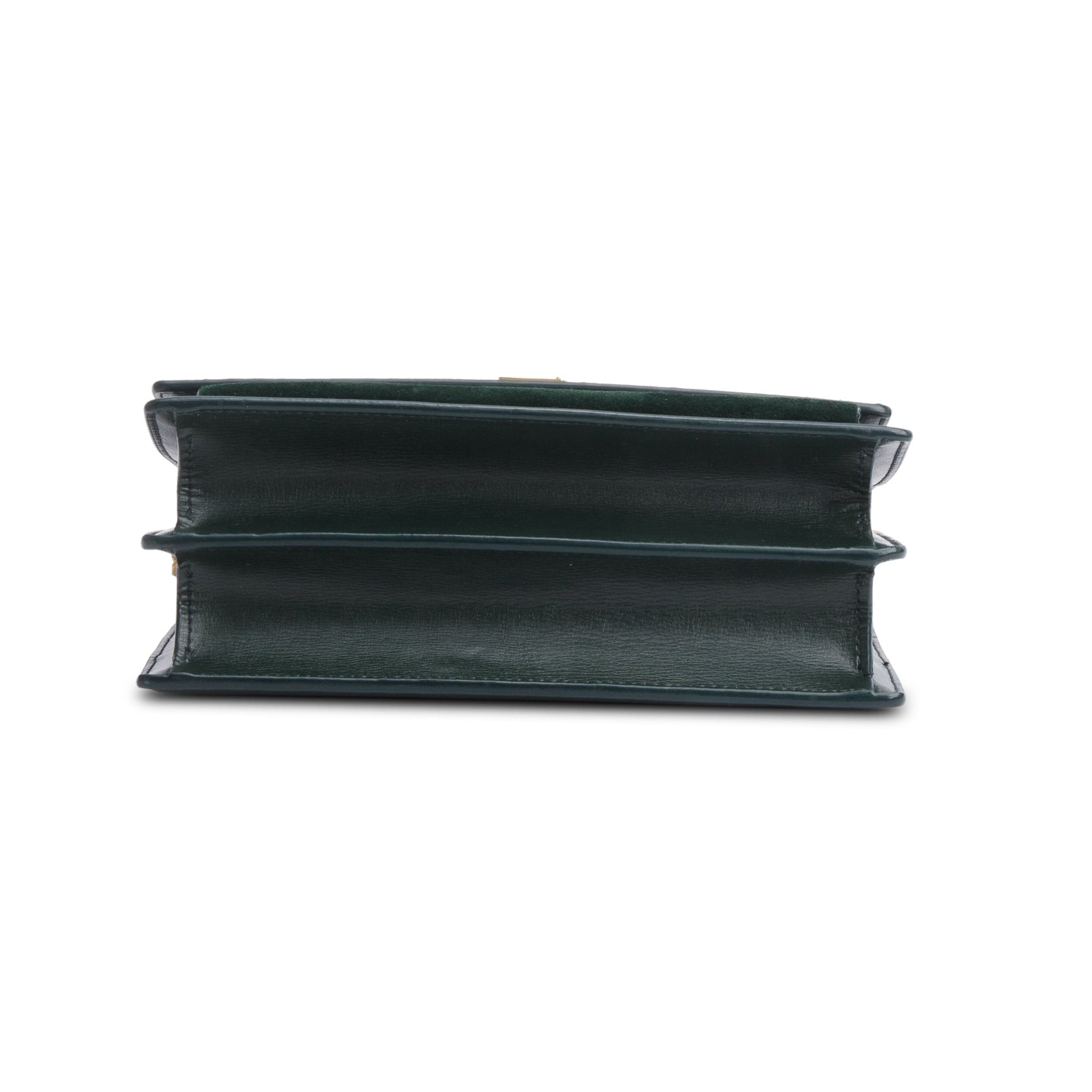 Saint Lauren Green Python Embossed Medium Sunset Shoulder Bag