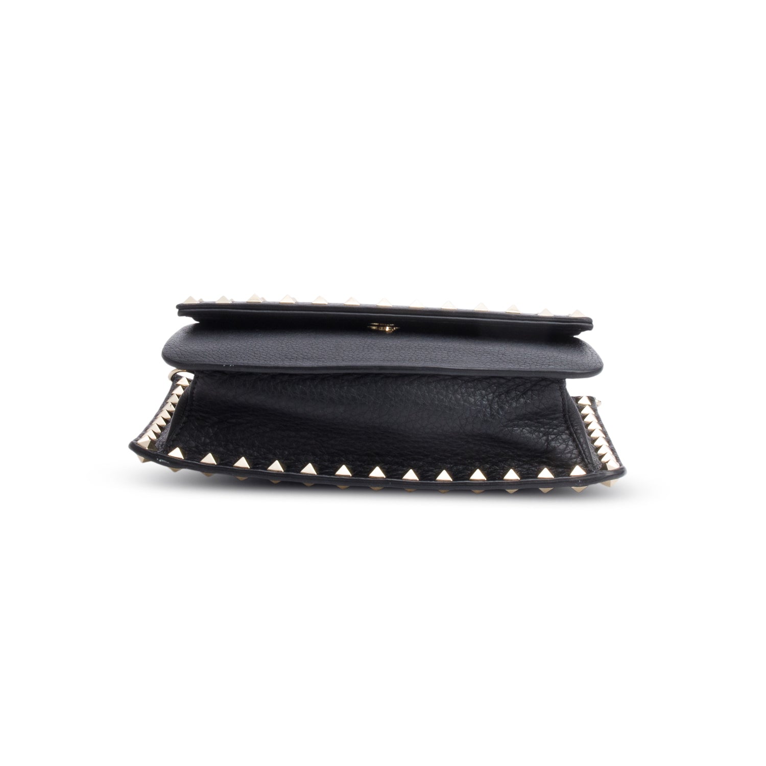 Valentino Garavani Black Small Leather Rockstud Bag w/ Strap