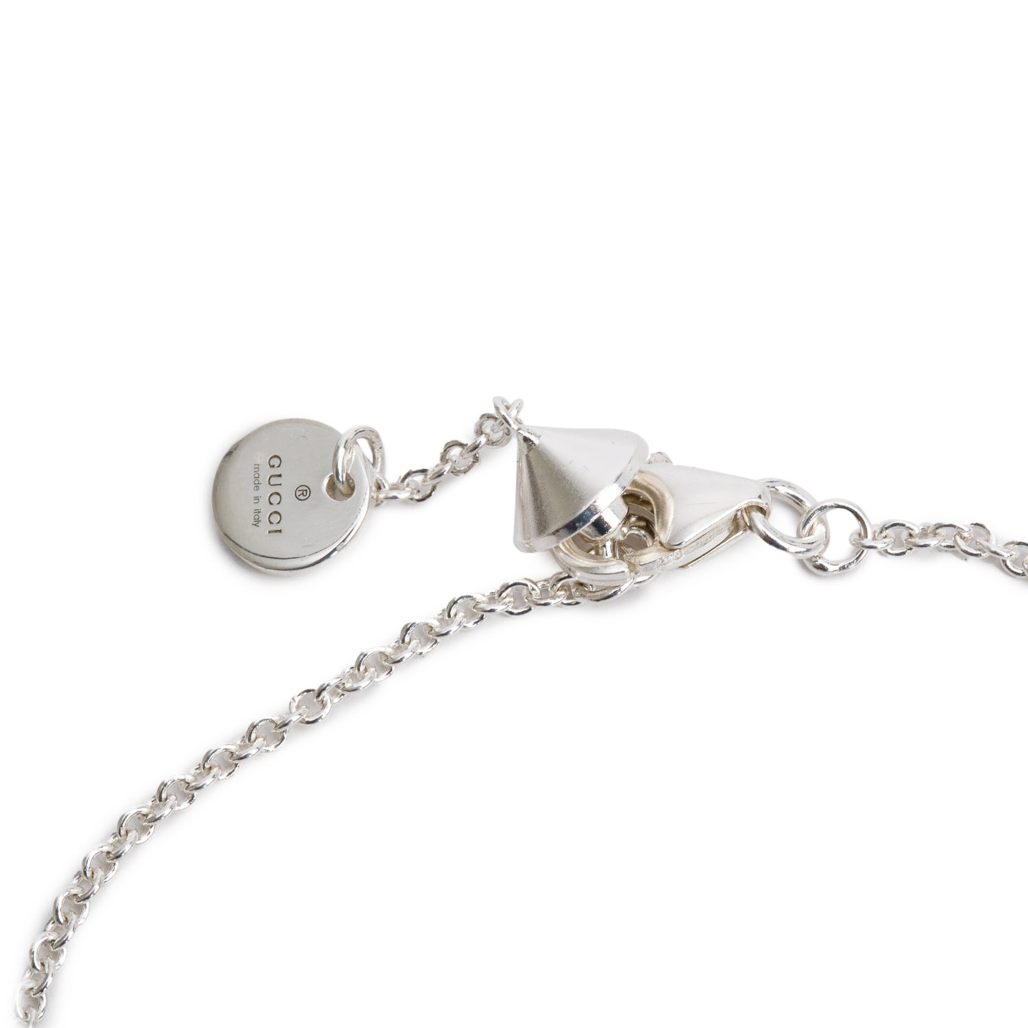 Gucci Sterling Silver Blue Cubic Zircoina Blind for Love Bracelet w/ Box