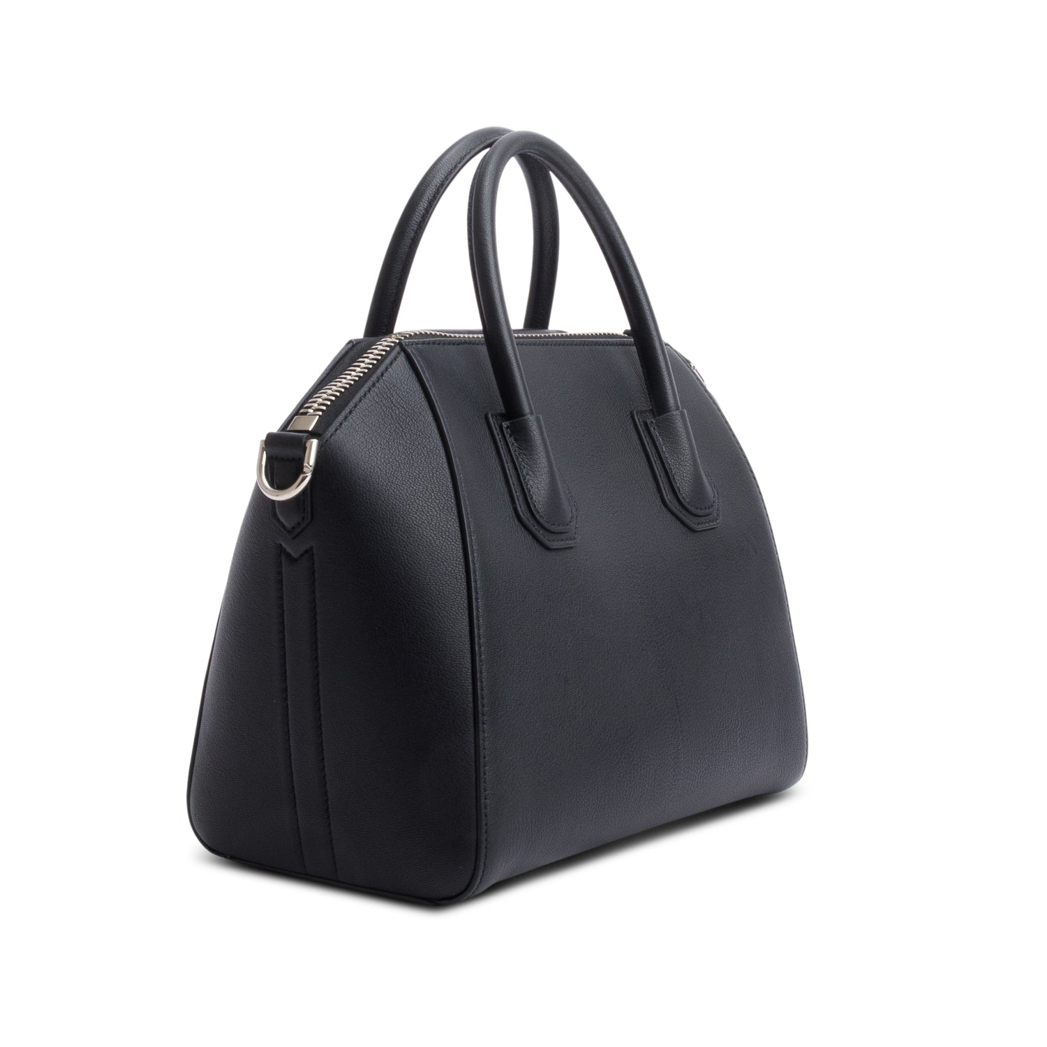 Givenchy Black Medium Grained Leather Antigona Bag w/ Strap