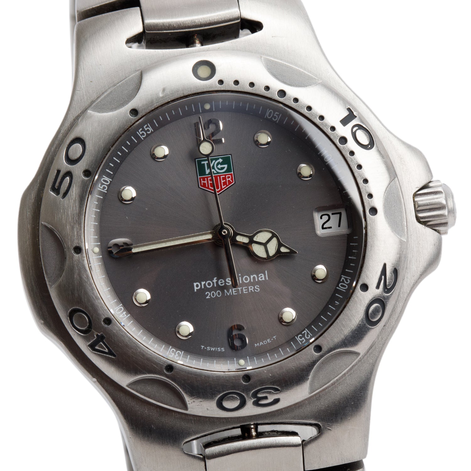 Tag Heuer Stainless Steel Kirium 37 MM Quartz Watch Grey Dial WL1111