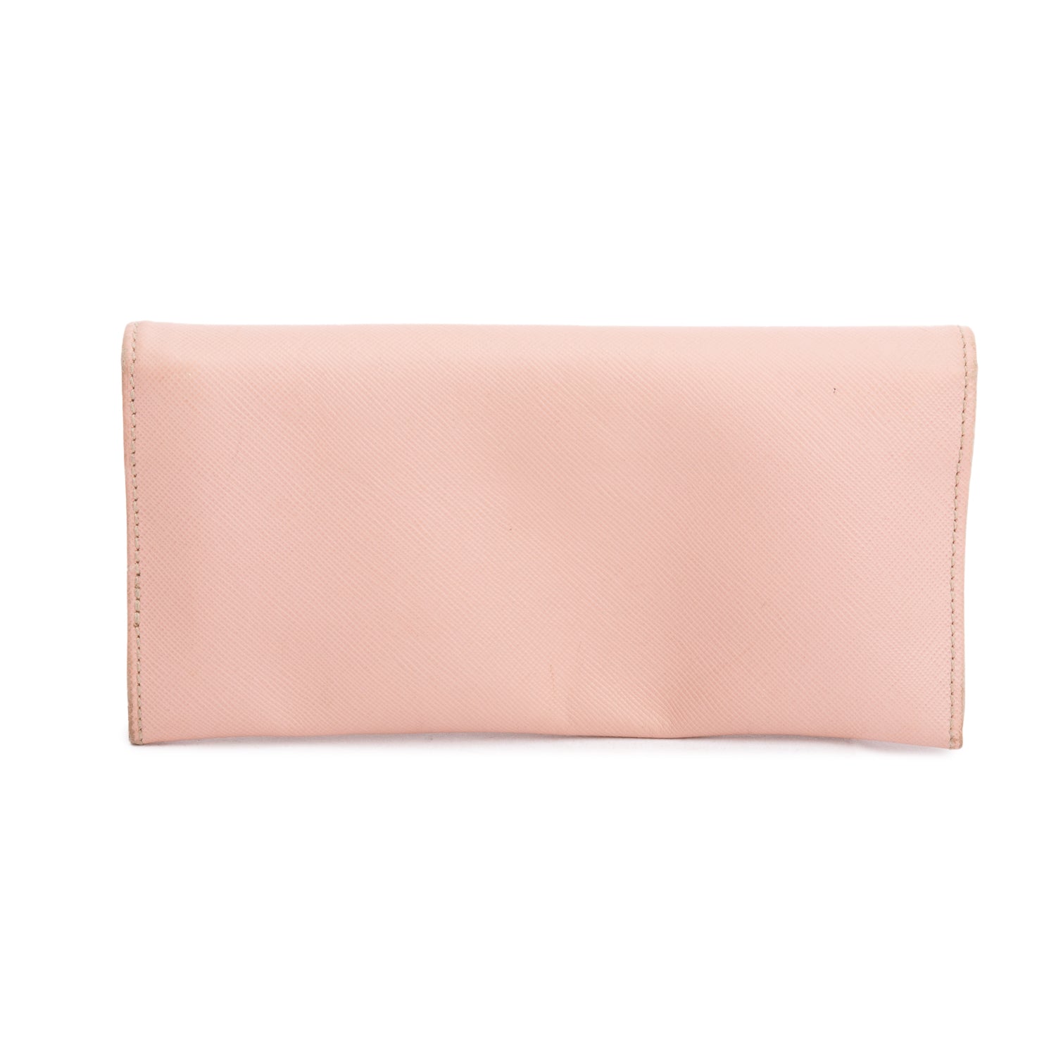 Prada Pink Saffiano Leather Continental Wallet