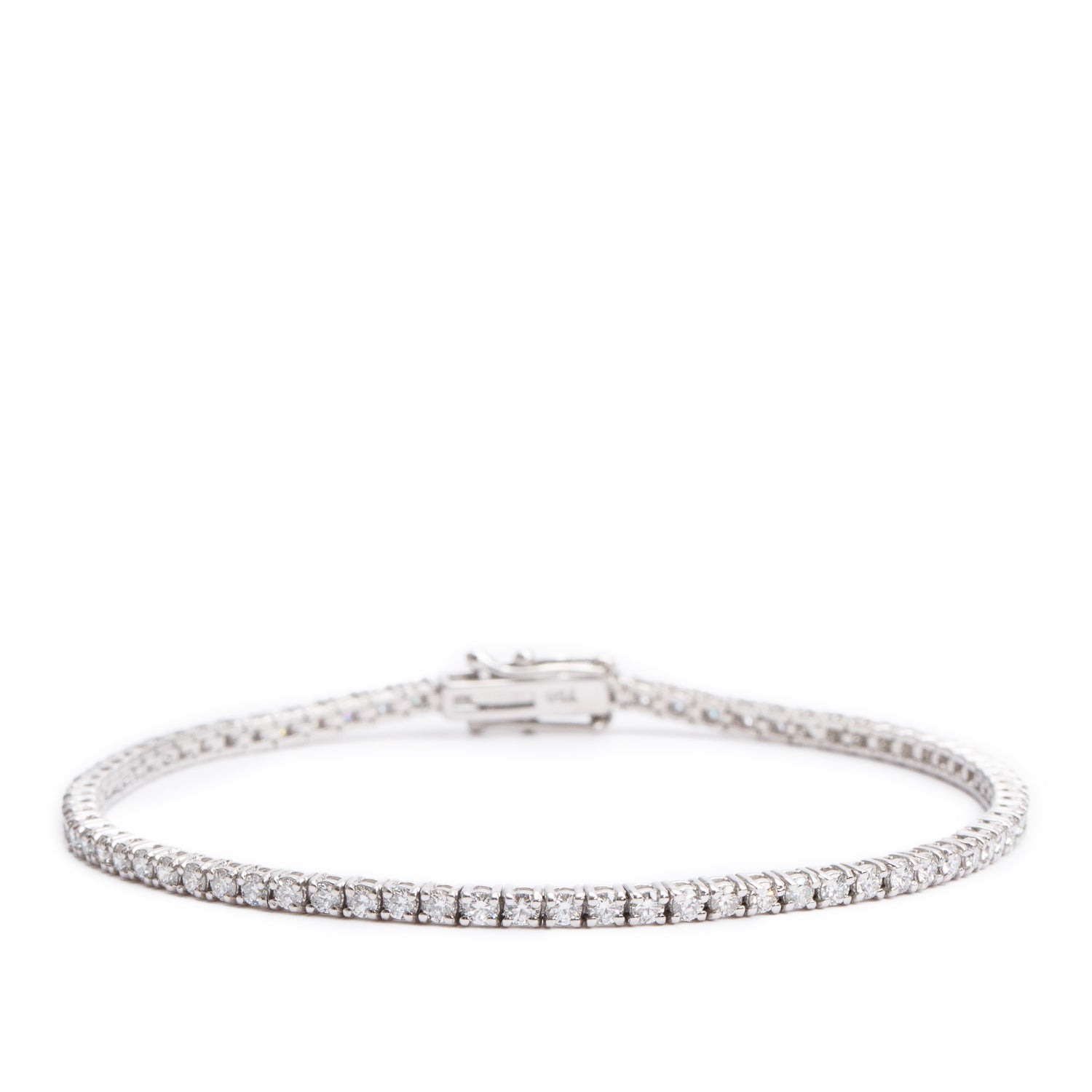 18k White Gold 2.68 tcw. Diamond Tennis Bracelet