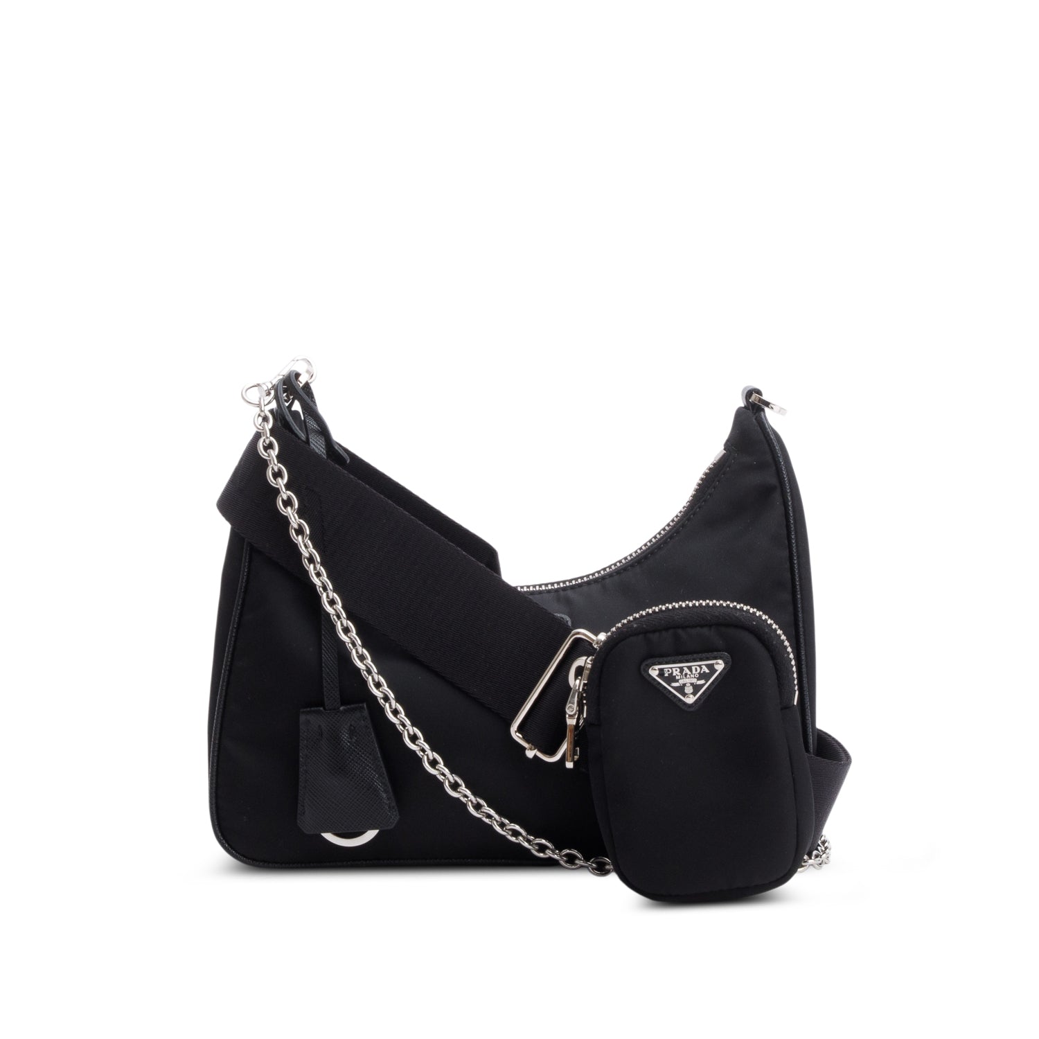 Prada Black Re-Edition 2005 Re-Nylon Bag w/ Box