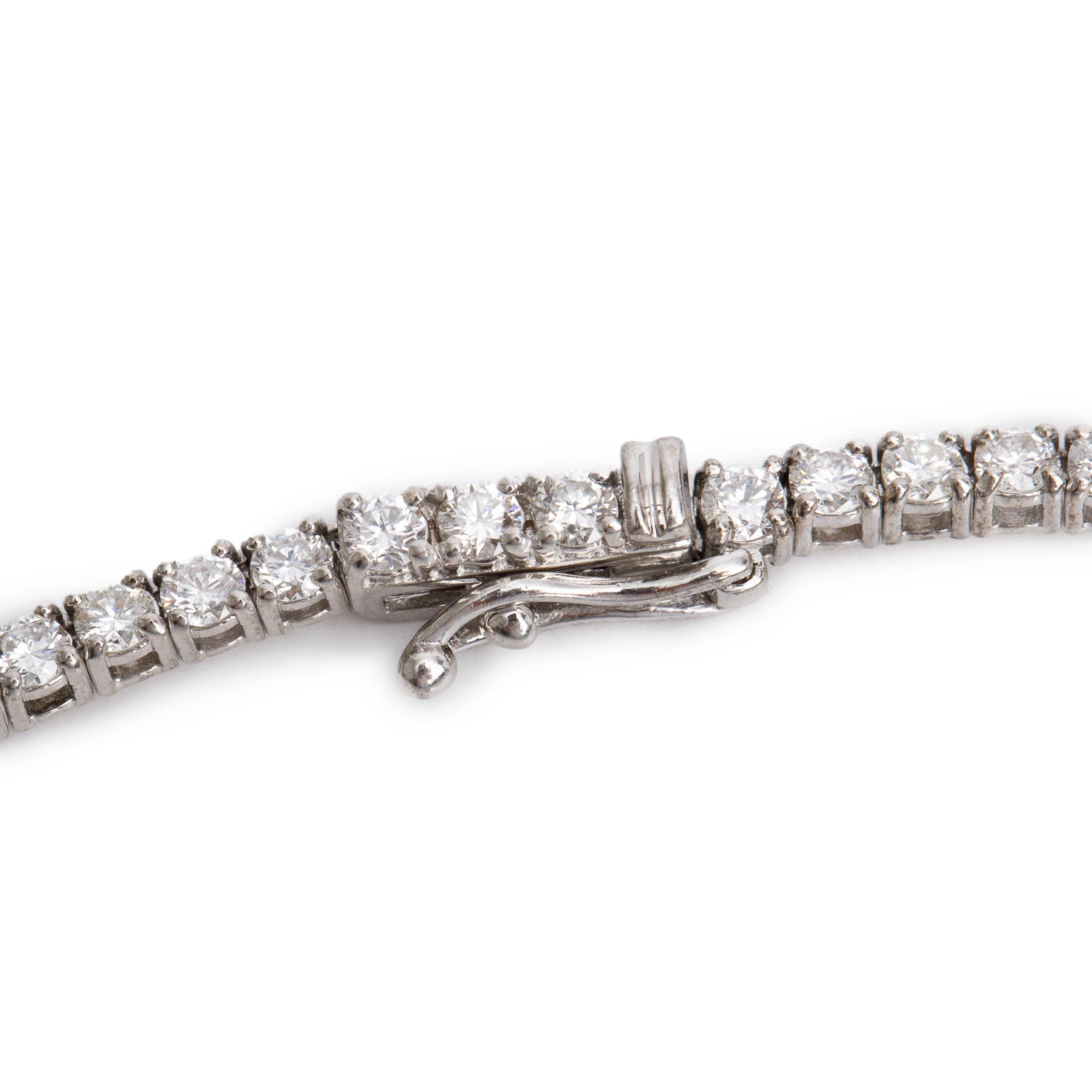 14k White Gold 9.14 tcw. Diamond Tennis Necklace