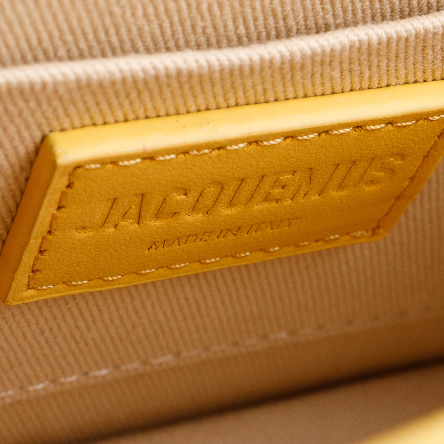 Jacquemus Yellow Smooth Calfskin Le Chiquito Moyen w/ Strap