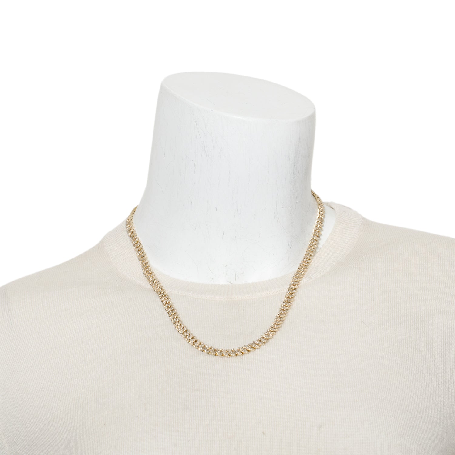 10k Yellow Gold 5.40 tcw. Diamond Link Necklace