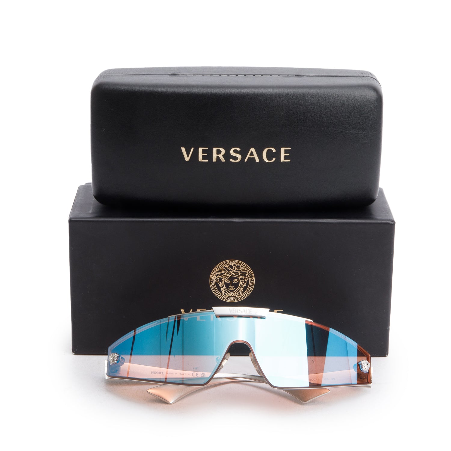 Versace 2265 Shield Sunglasses w/ Box & Case