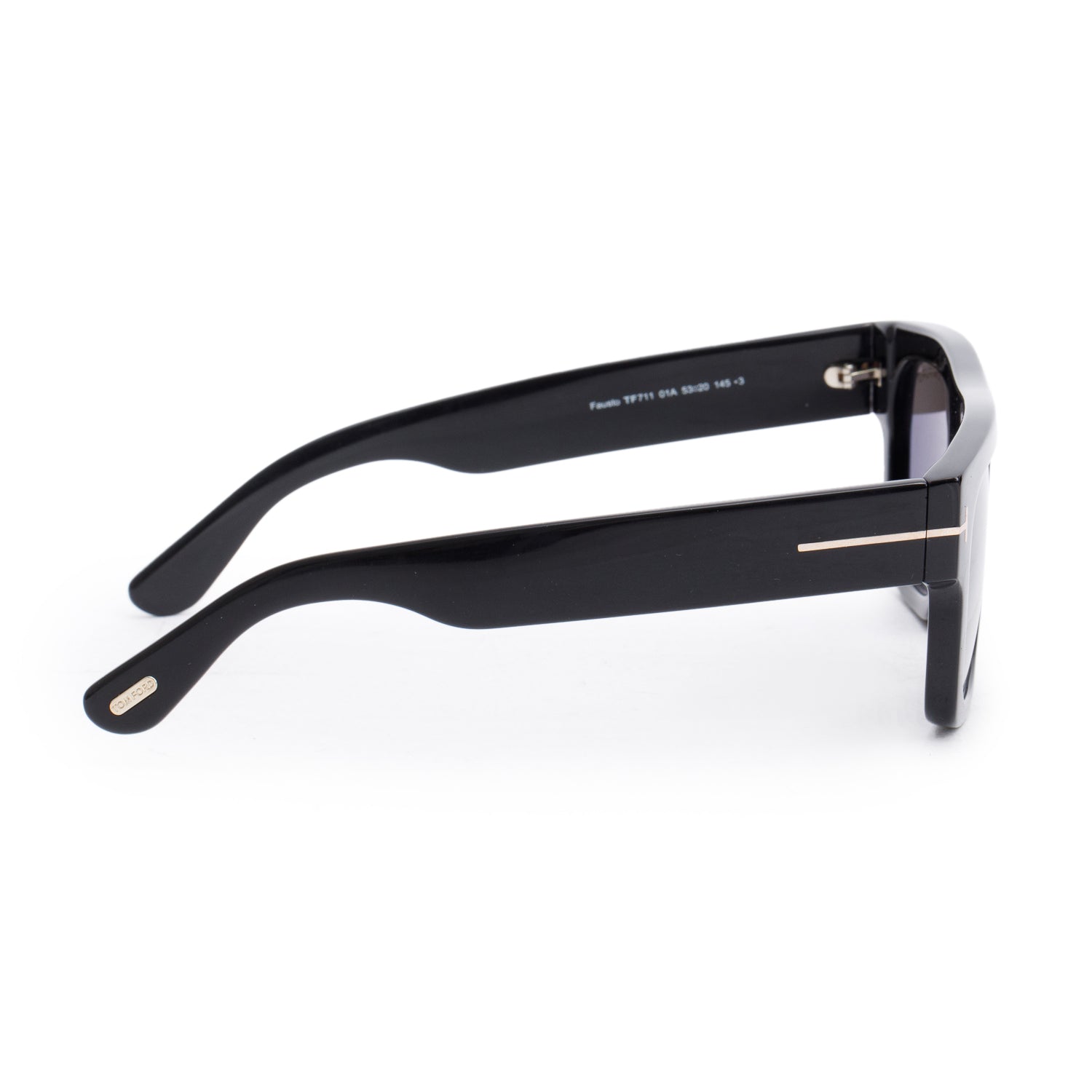 Tom Ford TF711 Black Acetate Fausto Square Sunglasses w/ Case