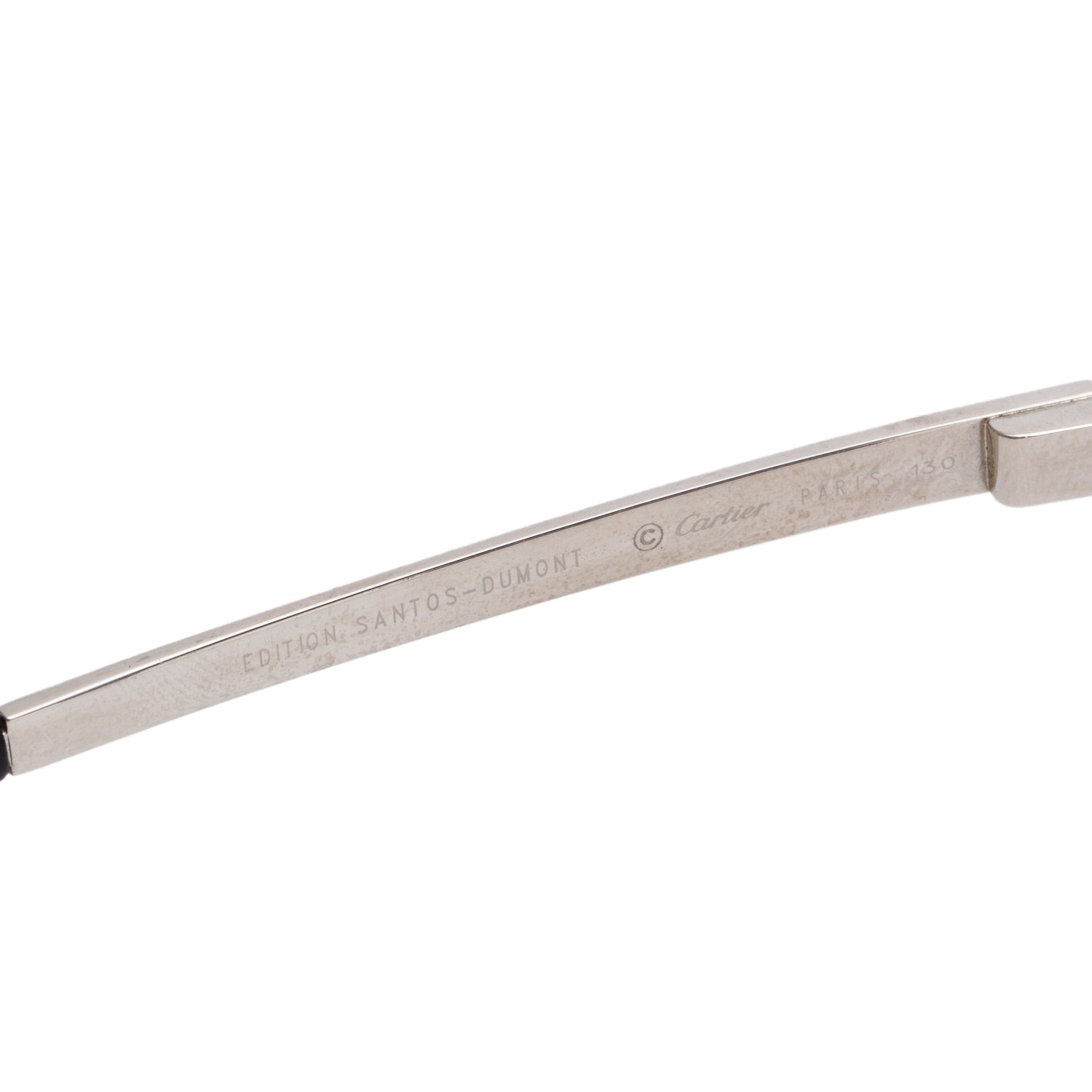 Cartier 130 Two-Tone Metal Santos Dumont Aviator Sunglasses