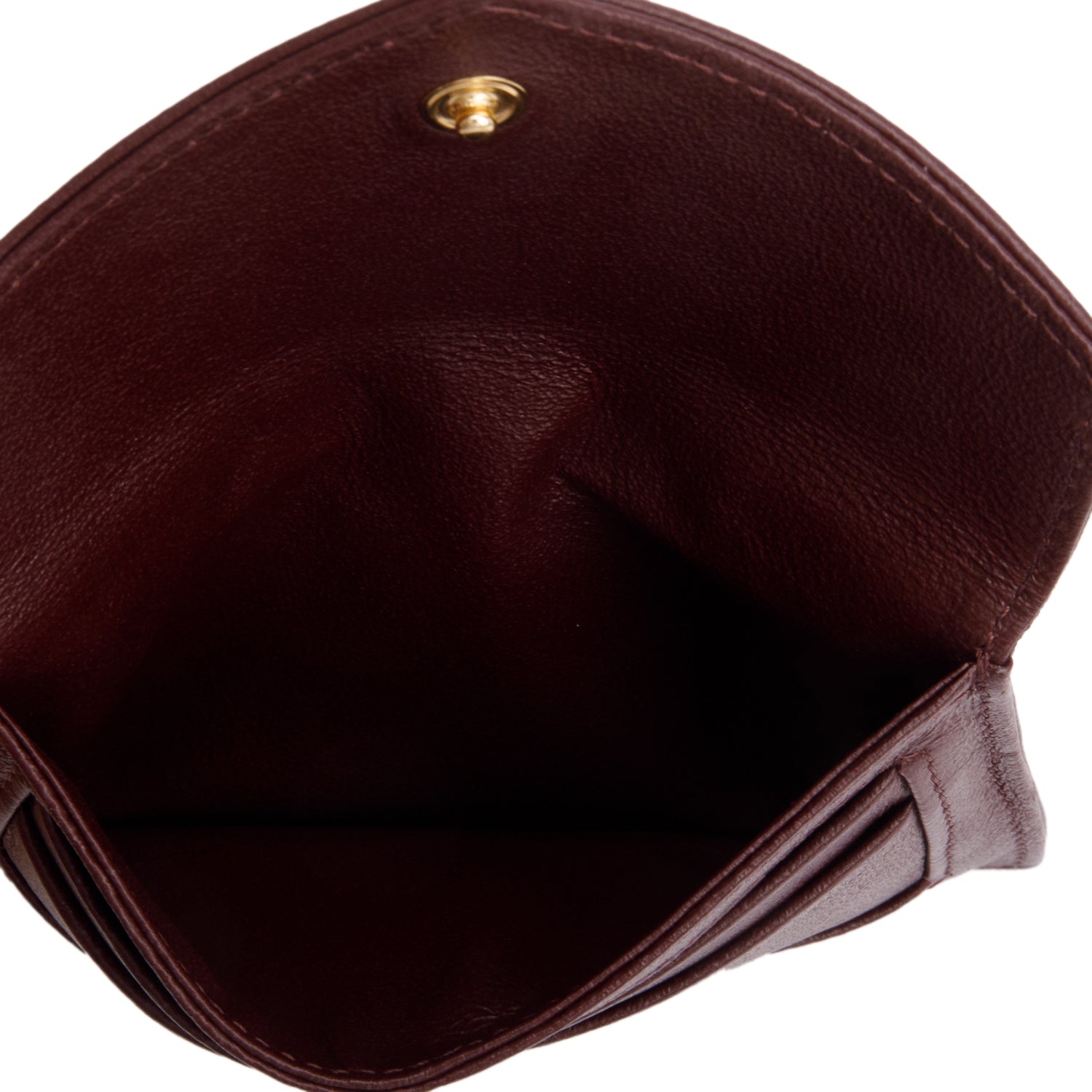 Cartier Burgundy Calfskin Leather Card Case