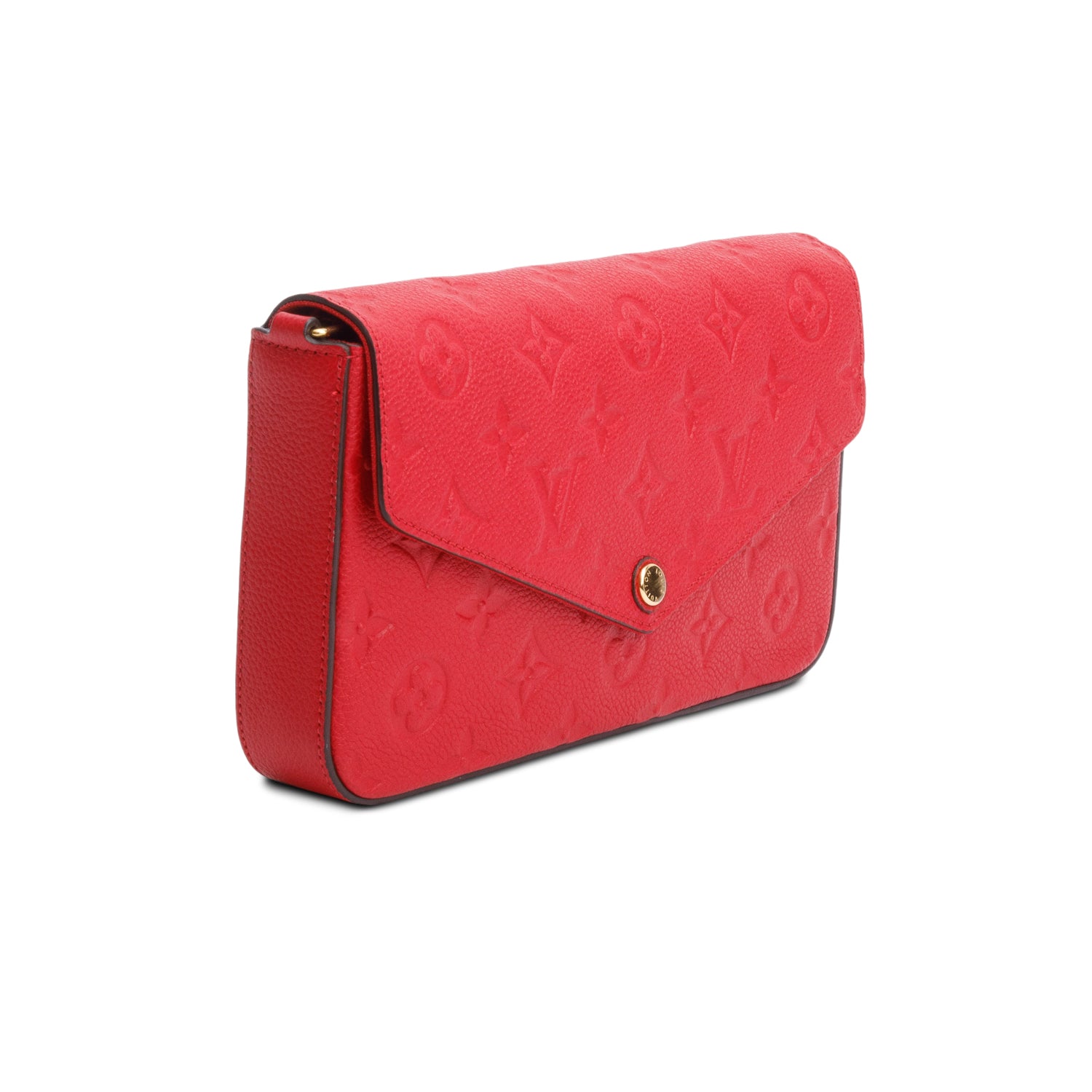 Louis Vuitton Red Monogram Empreinte Leather Felicie Pochette w/ Inserts