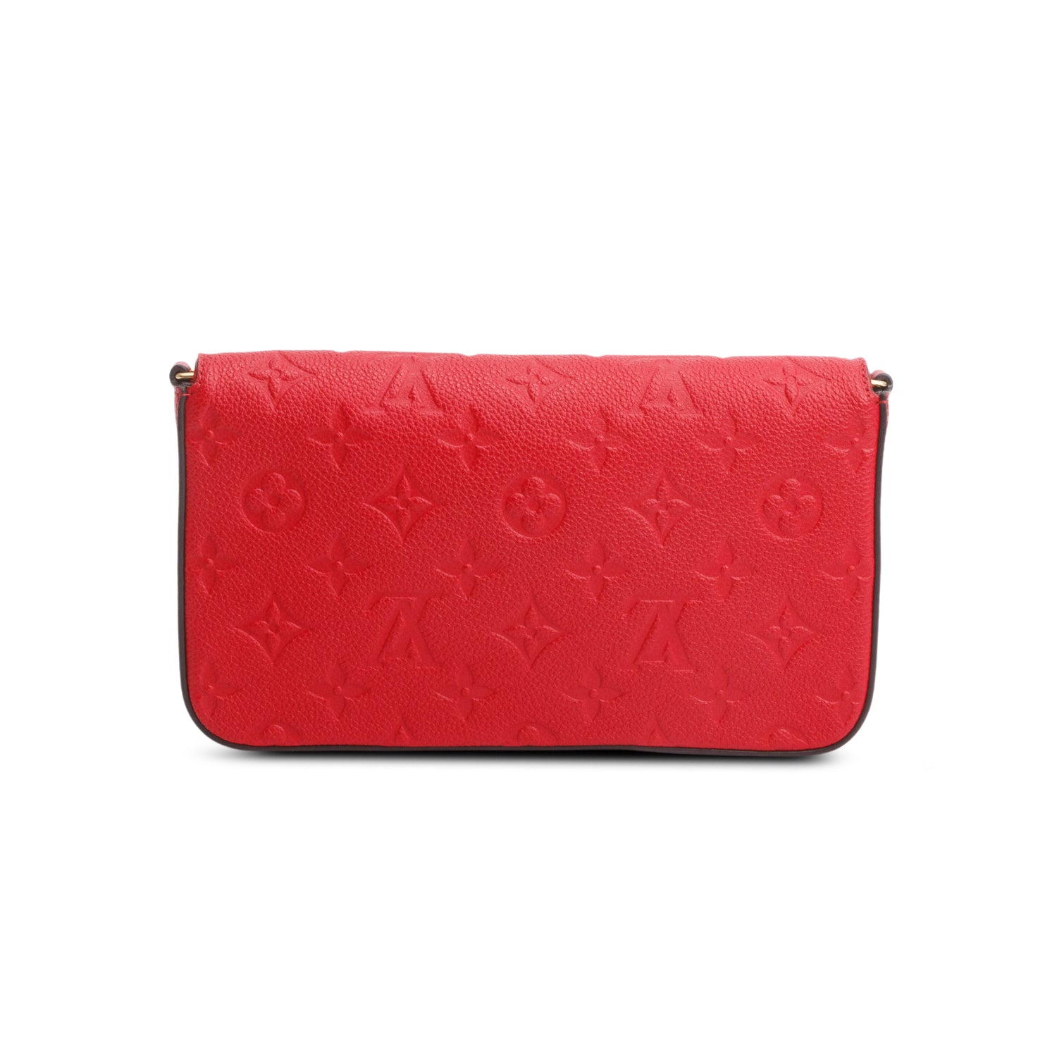 Louis Vuitton Red Monogram Empreinte Leather Felicie Pochette w/ Inserts