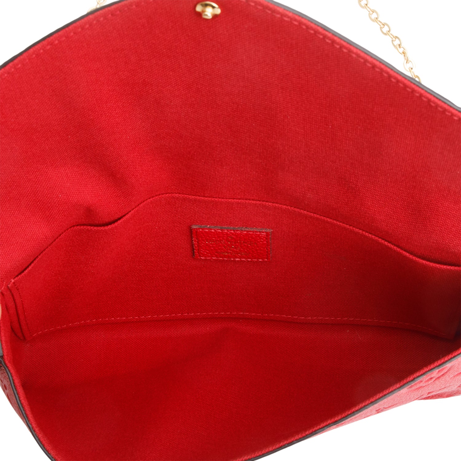 Louis Vuitton Red Monogram Empreinte Leather Felicie Pochette w/ Inserts