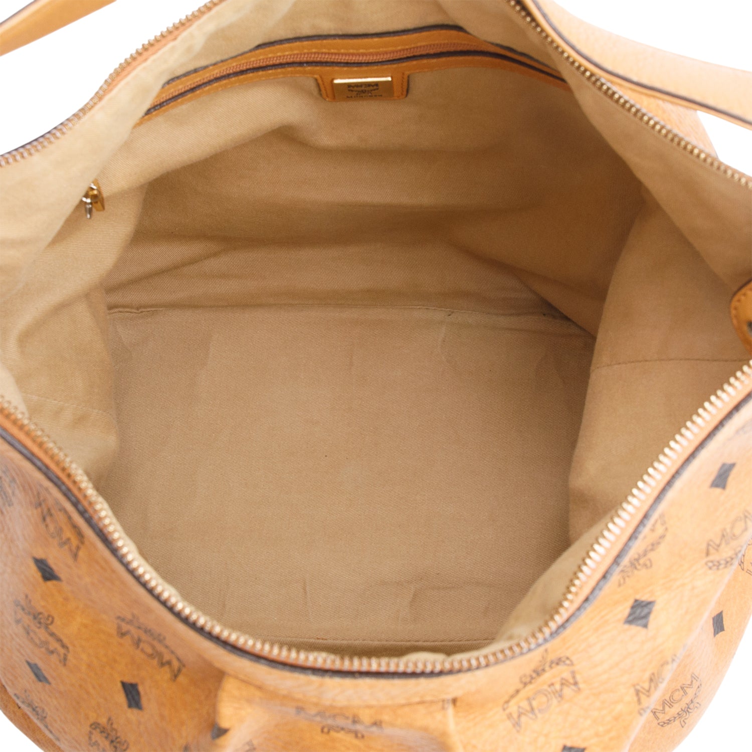 MCM Brown Visetos Hobo Bag